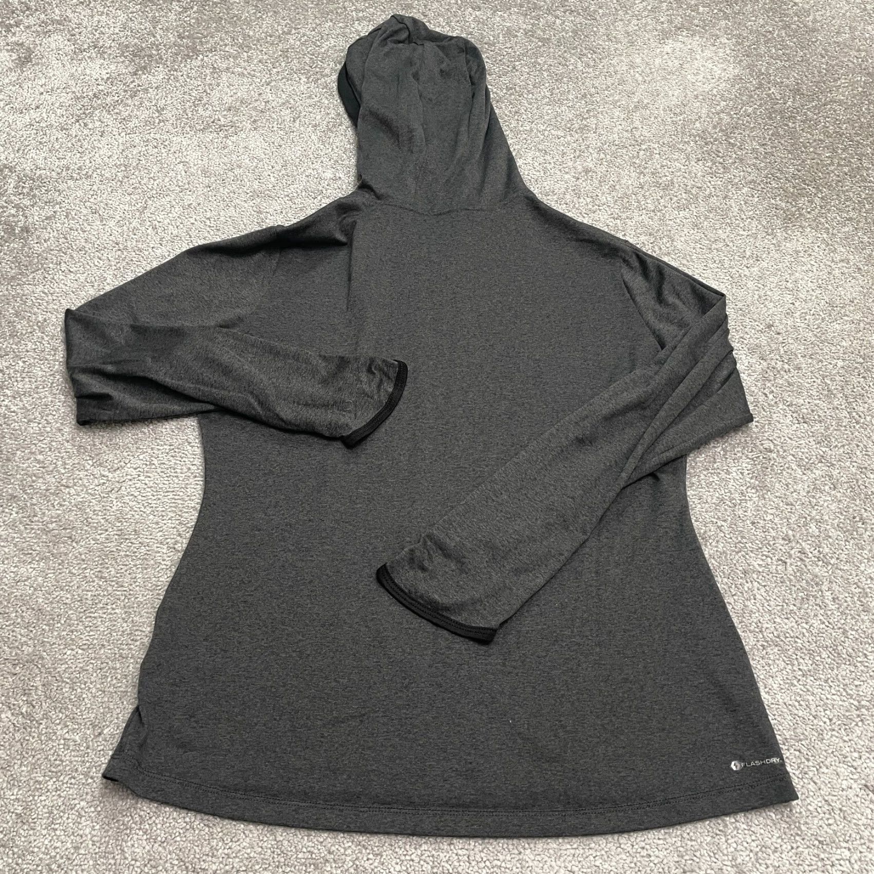 The North Face The North Face Hoodie Womens Large Dark Gray FlashDry Pullover Sweatshirt Active Size L / US 10 / IT 46 - 2 Thumbnail