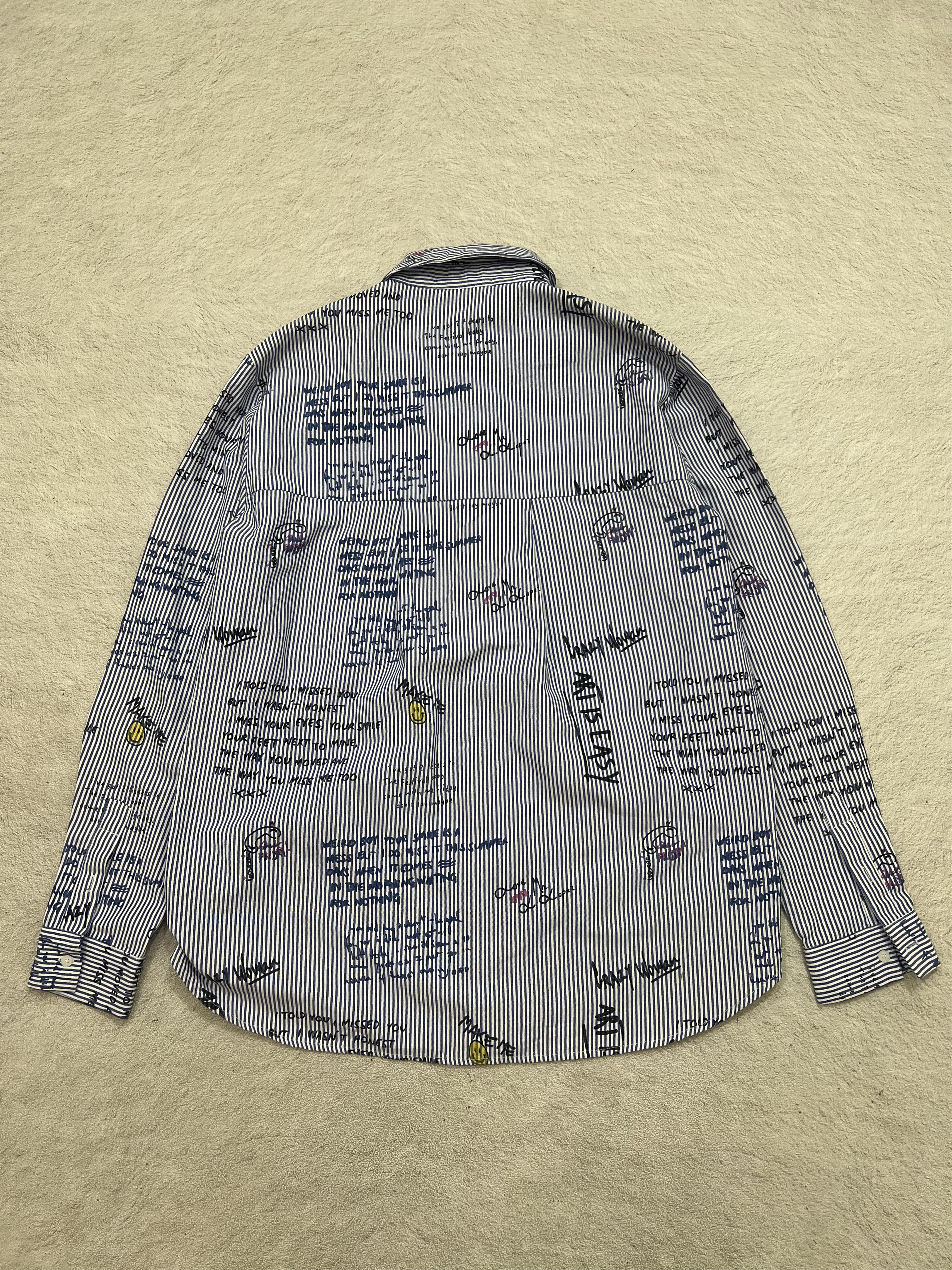 Japanese Brand 2000s Archival Dsquared2 Poem Patch Stripe Shirt y2k Size US M / EU 48-50 / 2 - 5 Thumbnail