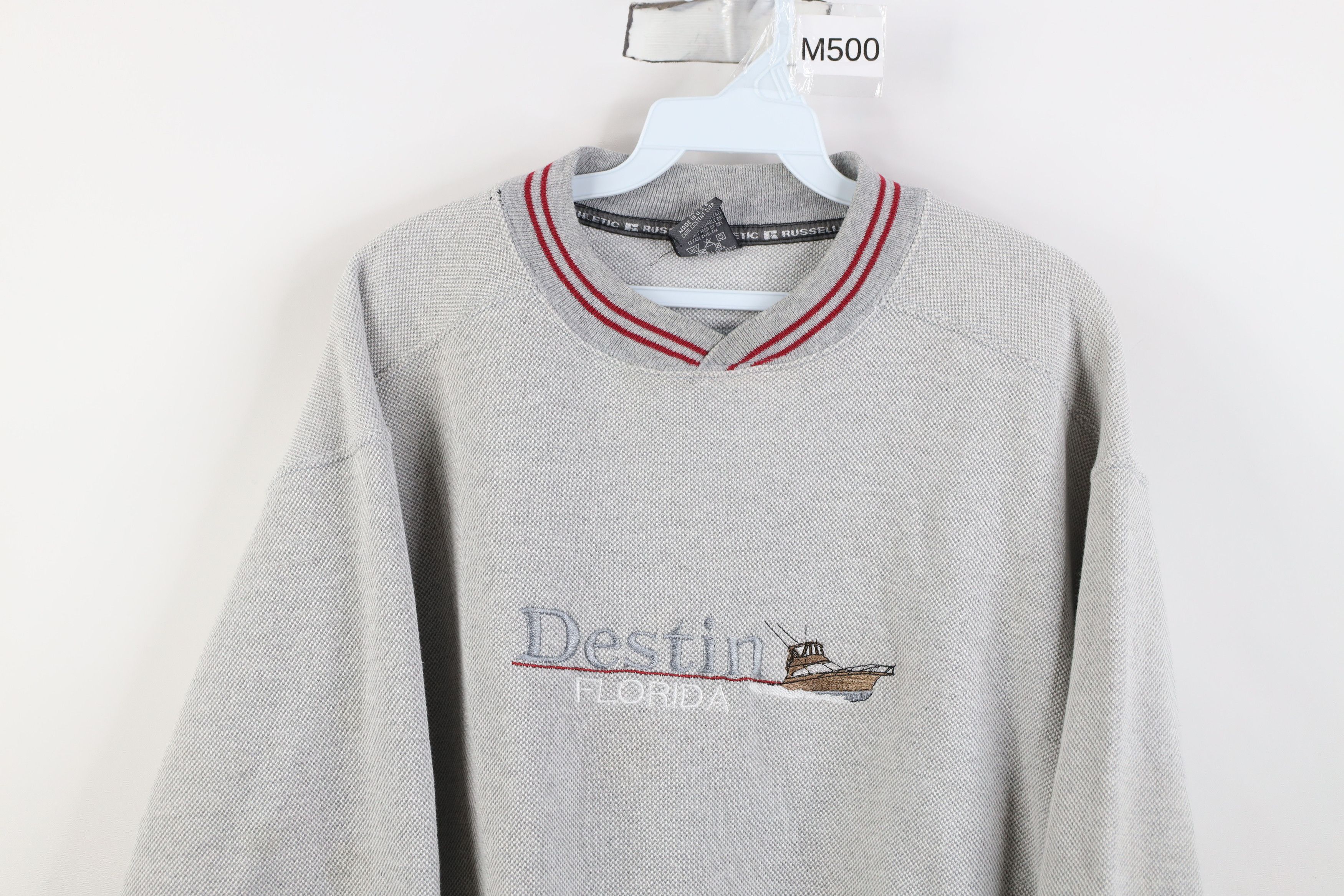 Russell Athletic Vintage 90s Russell Athletic Thermal Knit Sweatshirt USA Size US M / EU 48-50 / 2 - 2 Thumbnail