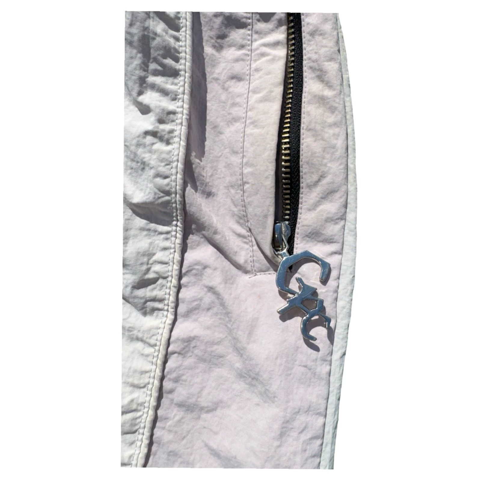 Vintage GPC Bermuda Shorts Zipper Beige Neutral Sand Tan L Men Size Regular RARE Global Peace Club Peace Accents Zippered Shorts Size US 33 - 6 Thumbnail