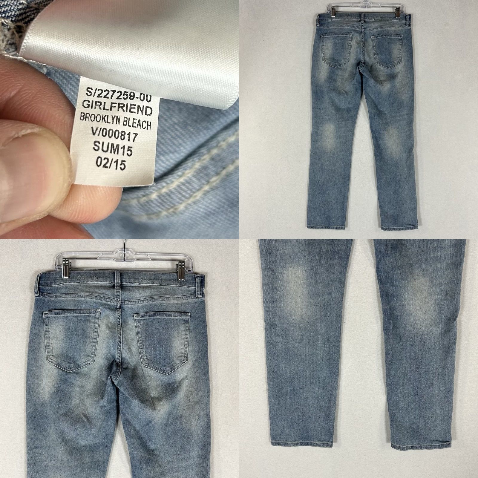 Gap VINTAGE Gap 1969 Girlfriend Jeans Womens Size 28R Light Wash Denim Brooklyn Bleach Blue Size 28" / US 6 / IT 42 - 8 Thumbnail
