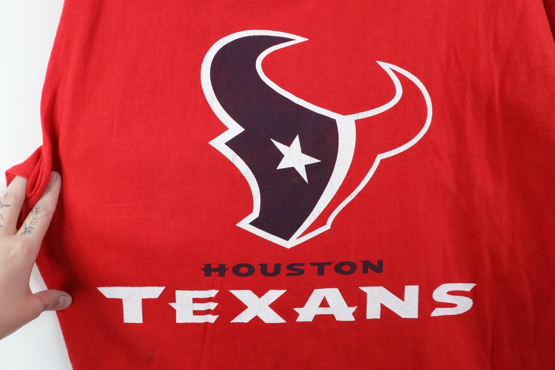 Vintage Vintage 90s Y2K Texans Football Short Sleeve T-Shirt Red Size US XL / EU 56 / 4 - 7 Thumbnail