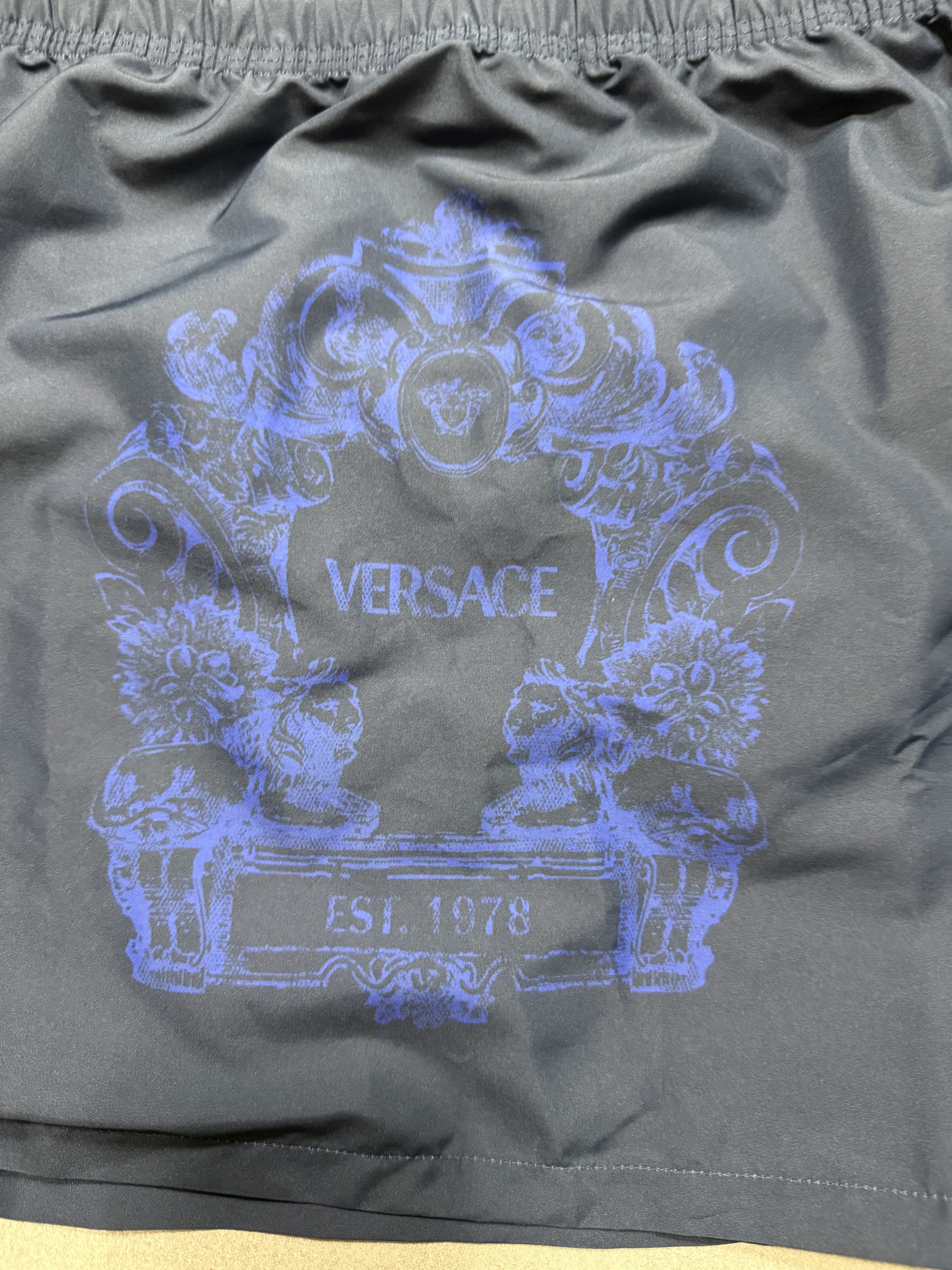 Versace VERSACE BLUE SWIM SHORTS BATHING SUIT SIZE 7 APPR LARGE Size US 34 / EU 50 - 3 Thumbnail