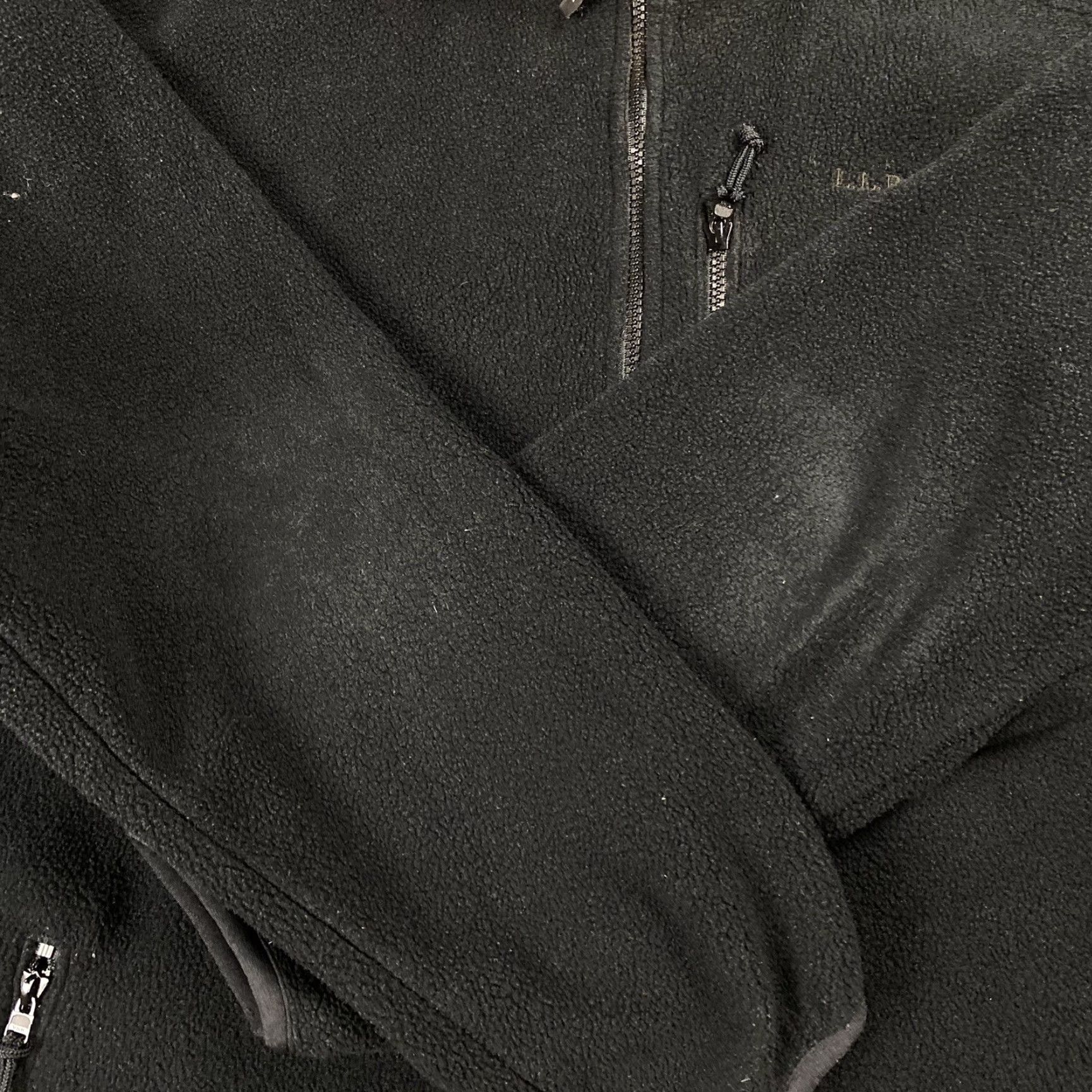 Vintage VTG 90S L.L.Bean OUTDOORS MENS XL Fleece Jacket FULL-ZIP BLACK USA MADE RARE Size US XL / EU 56 / 4 - 2 Thumbnail
