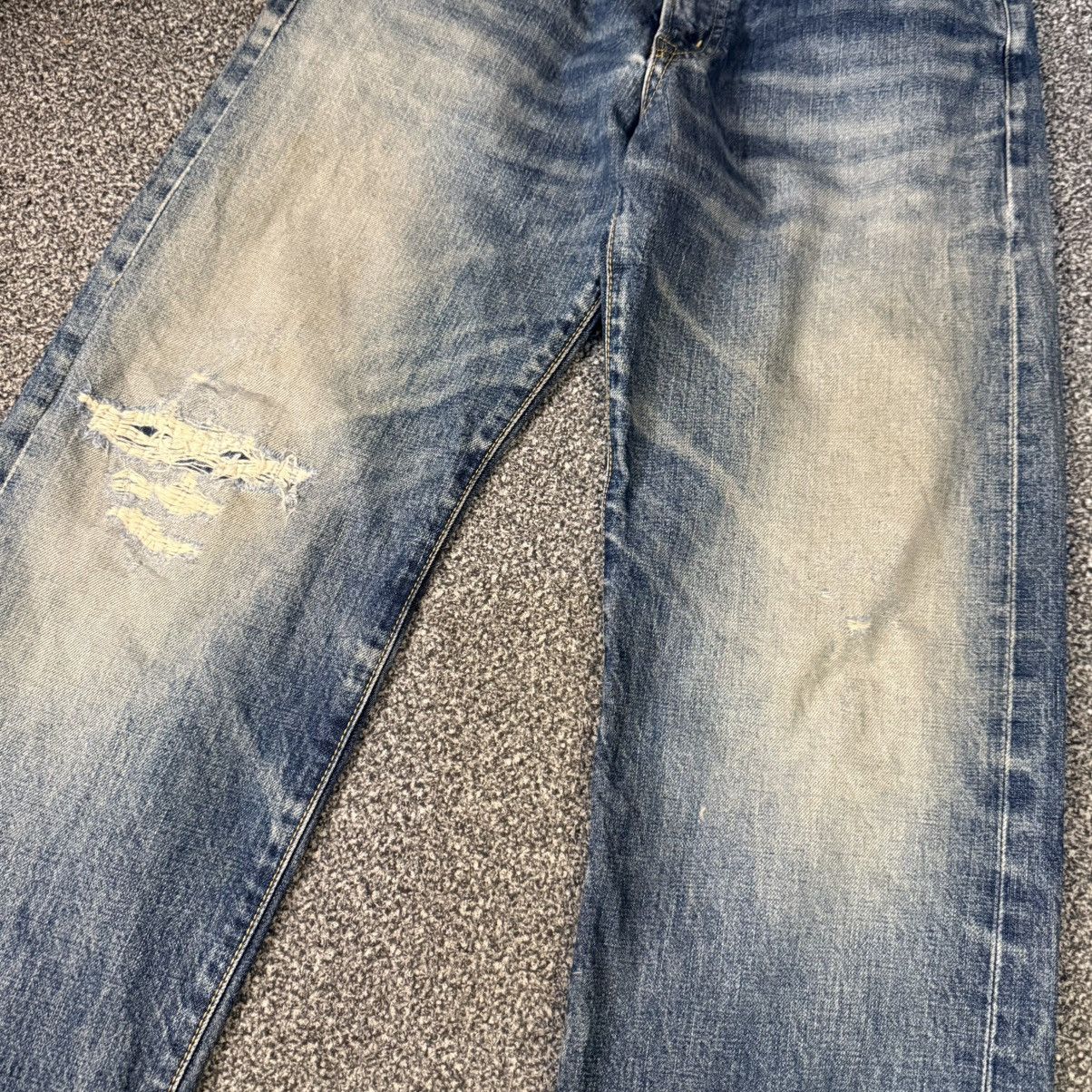 Edwin 🔥🇯🇵 90s Japanese Selvedge Edwin 505X Faded Aging Denim Size US 32 / EU 48 - 4 Thumbnail