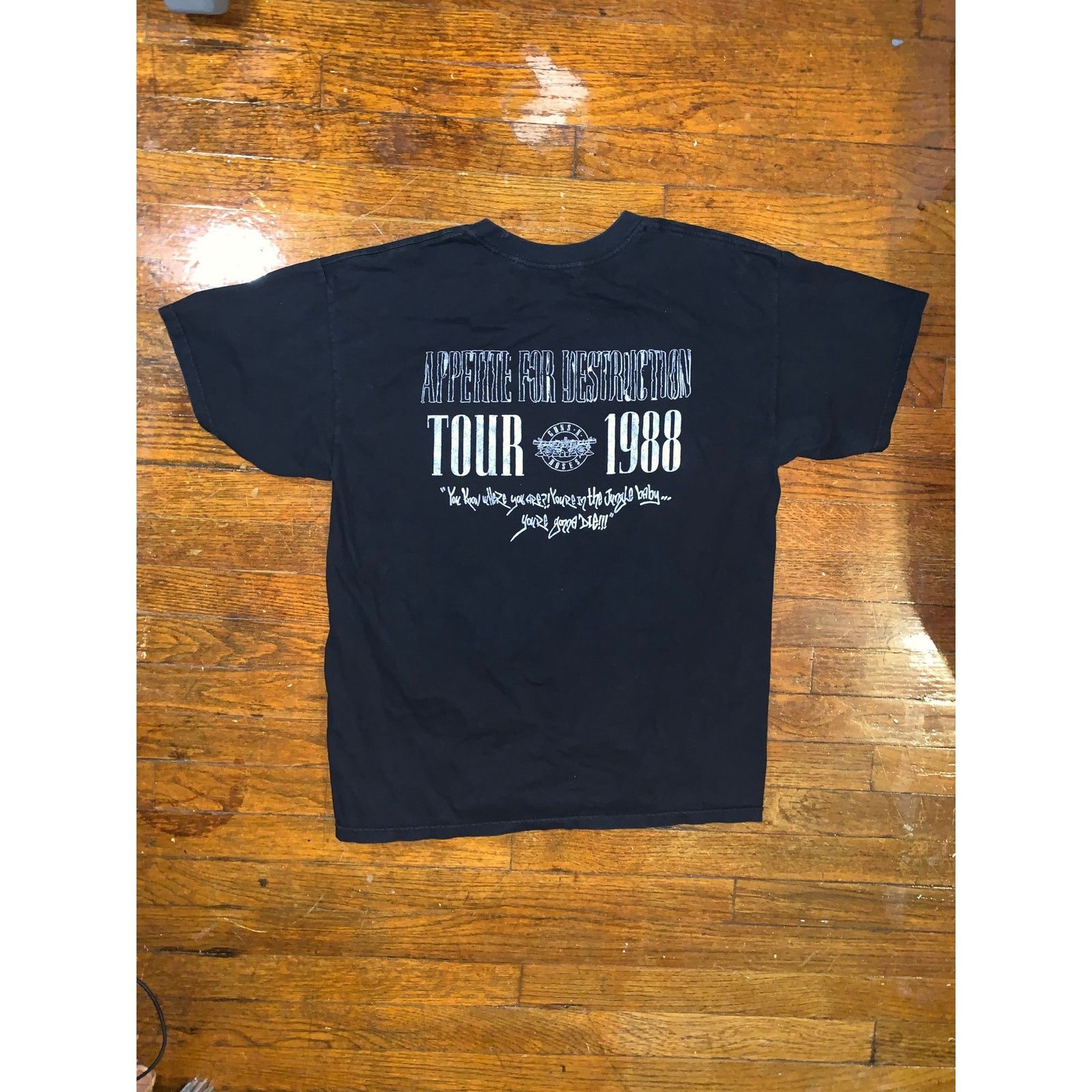 Band Tees Guns N Roses 1988 Tour Skull T Shirt Black Band Tee M Size US M / EU 48-50 / 2 - 6 Thumbnail