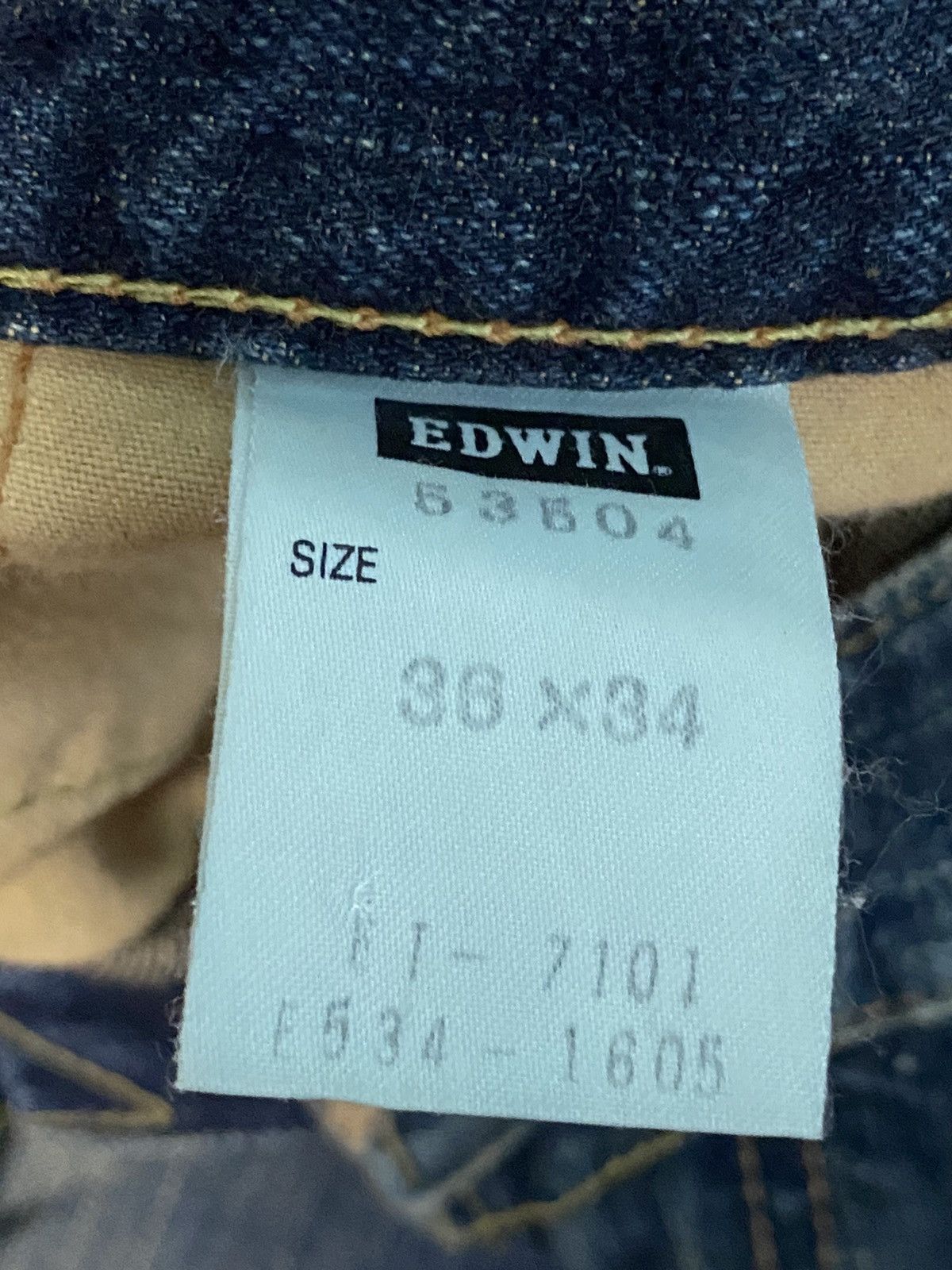Edwin × Japanese Brand × Vintage Edwin Lot 504 Regular Straight Cut Pants Indigo Jeans Size US 36 / EU 52 - 19 Thumbnail