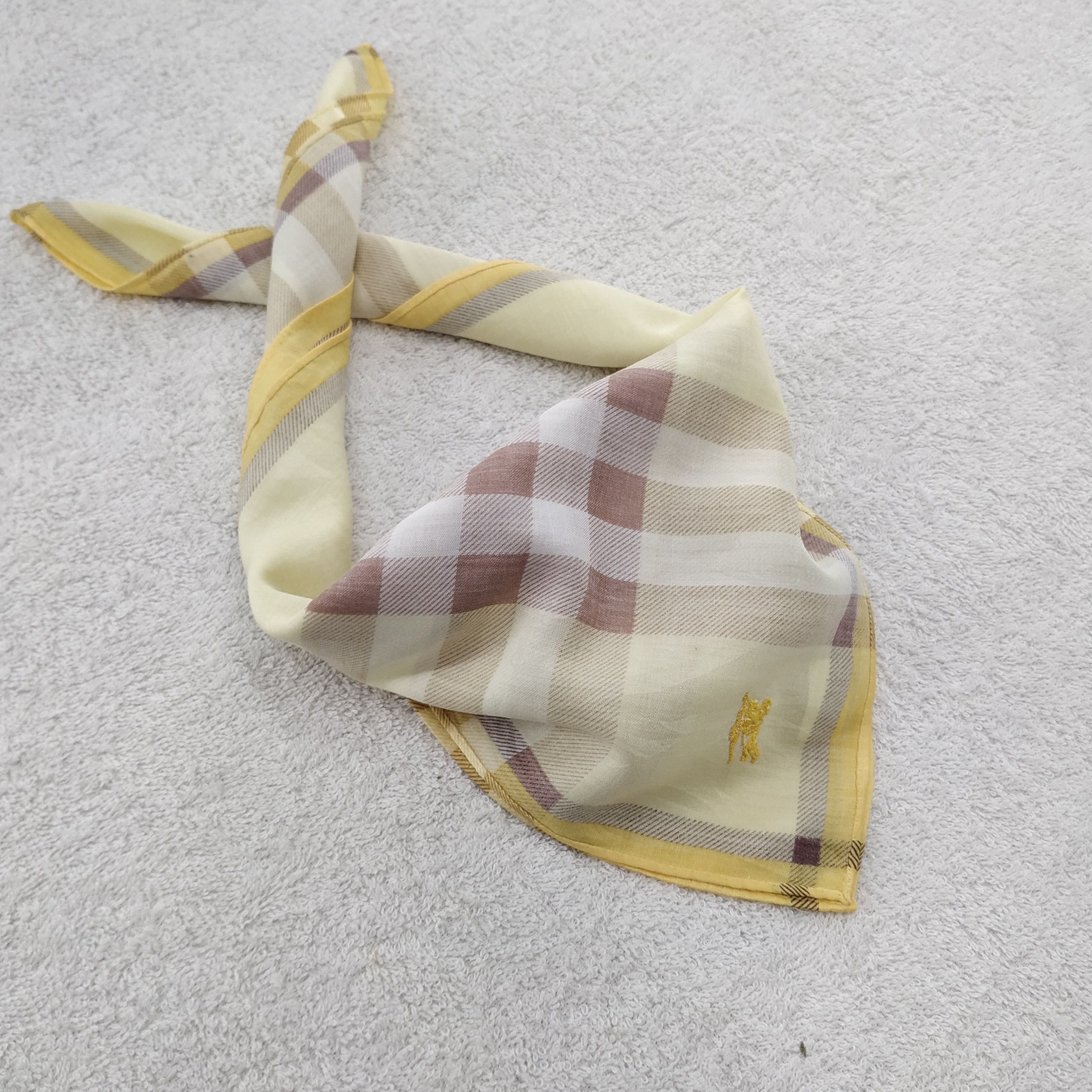 Burberry × Vintage Burberry Bandana / Handkerchief / Neckerchief - S015 Size ONE SIZE - 3 Thumbnail