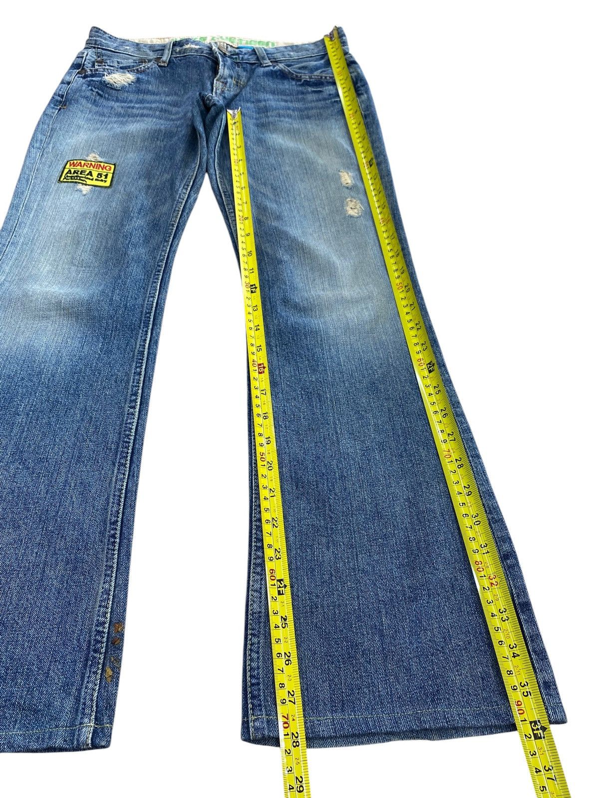 Other Japanese Brand Faded Wash Ripped Style Flare Jeans Size US 30 / EU 46 - 11 Thumbnail