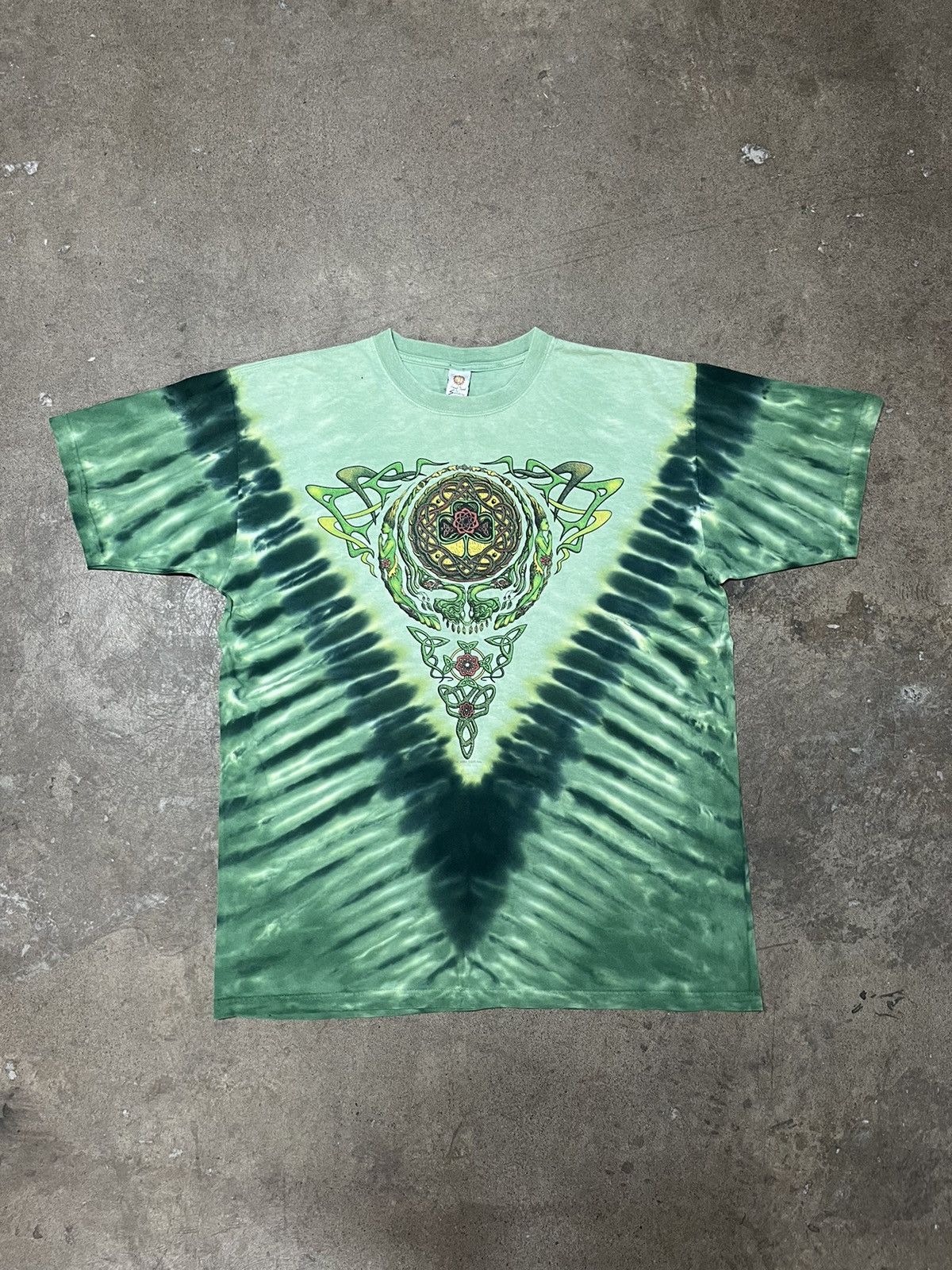 image of 2004 Sundog Grateful Dead Vintage Tee in Green, Men's (Size Large)