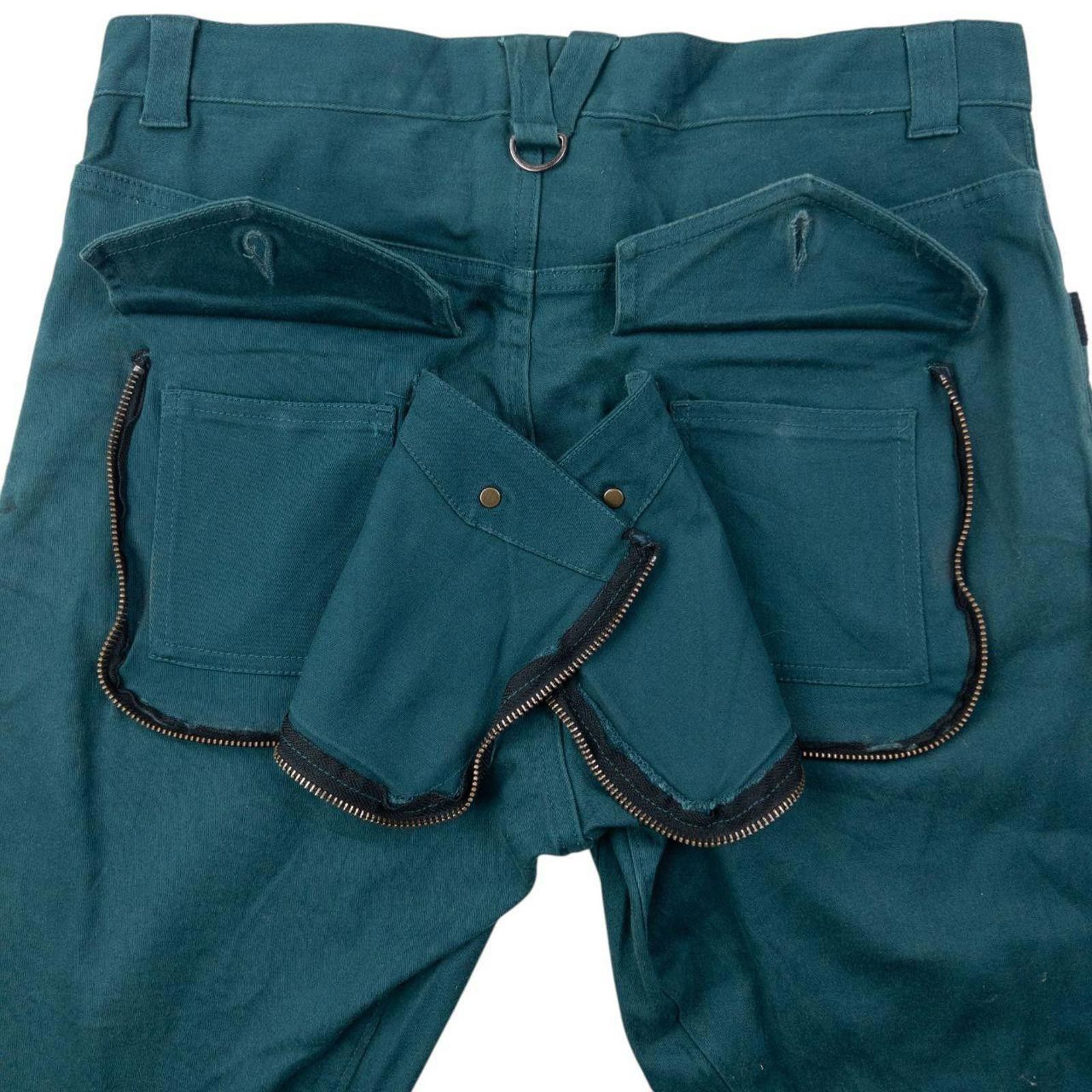 Other Vintage 2000s PPFM Curved Stacked Leg Cargo Trousers W31 Size US 32 / EU 48 - 6 Thumbnail