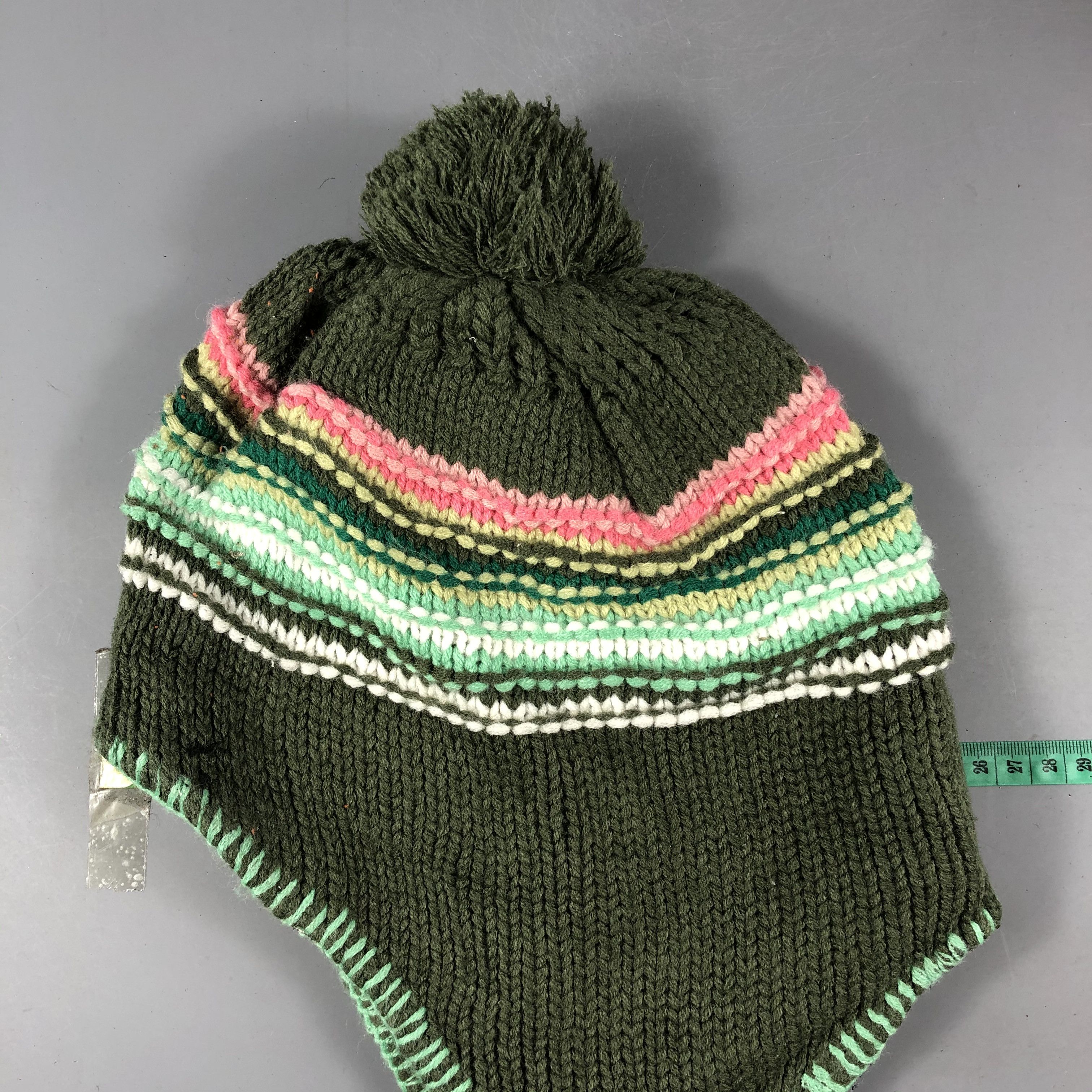 Japanese Brand Stripe Earflap Beanie Snow Cap Hat Size ONE SIZE - 3 Thumbnail