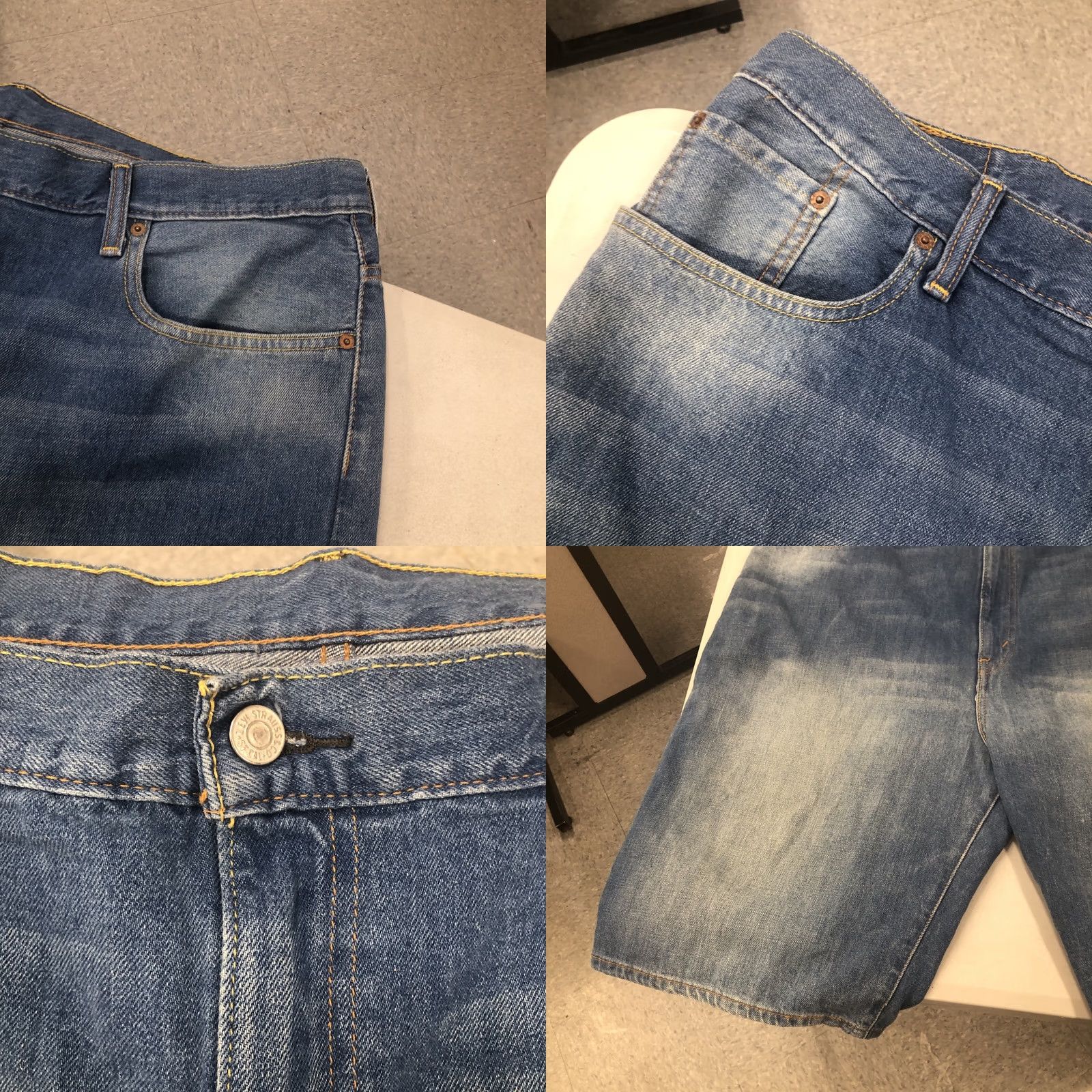 Levi's Levi's 569 Shorts Men Regular 44x12 Denim Bermuda 15” Rise 5-Pocket Solid Blue Hip Hop Ameri Size US 44 / EU 60 - 8 Thumbnail