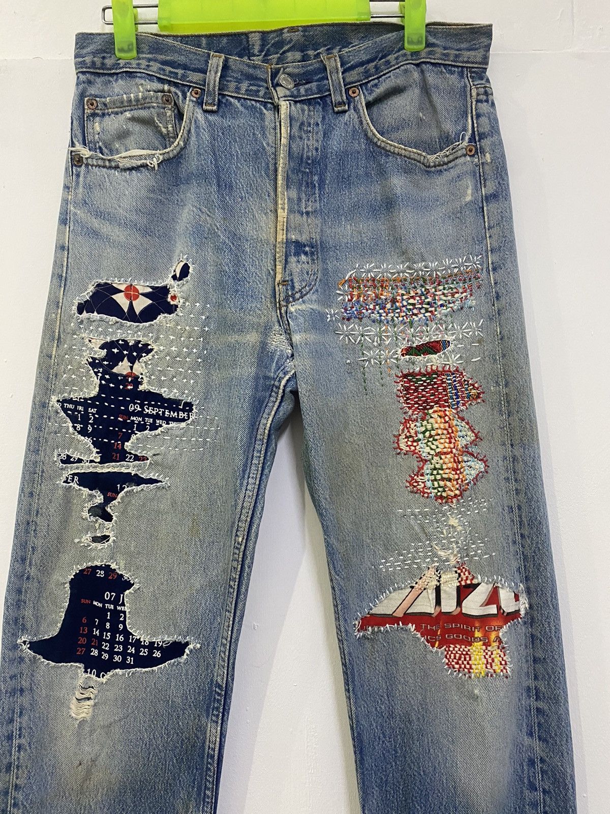 Levi's 💥LEVIS 501 90s REWORK INSPIRE BY KAPITAL BORO SASHIKO JAPAN Size US 32 / EU 48 - 2 Thumbnail