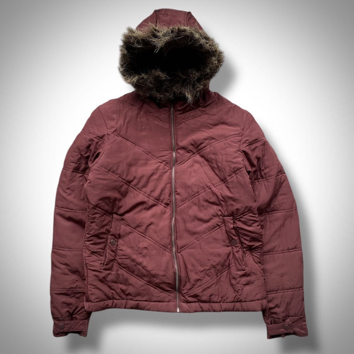 Japanese Brand 🔥Klein Plus Homme Fur Jacket maroon Japanese brand Size US M / EU 48-50 / 2 - 2 Thumbnail