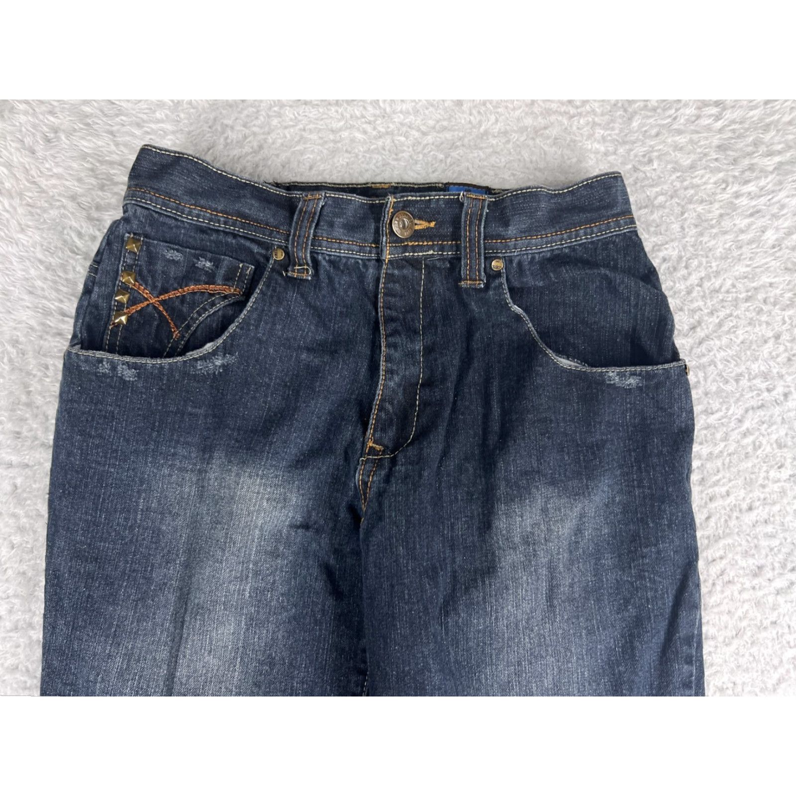 Denime Raiders Jeans Co Pants Womens Mid Blue Denim Jeans 30 Inseam 30 Dark Wash Cotton 5-Pocket Rise Mid Size 40" / US 18 - 5 Thumbnail