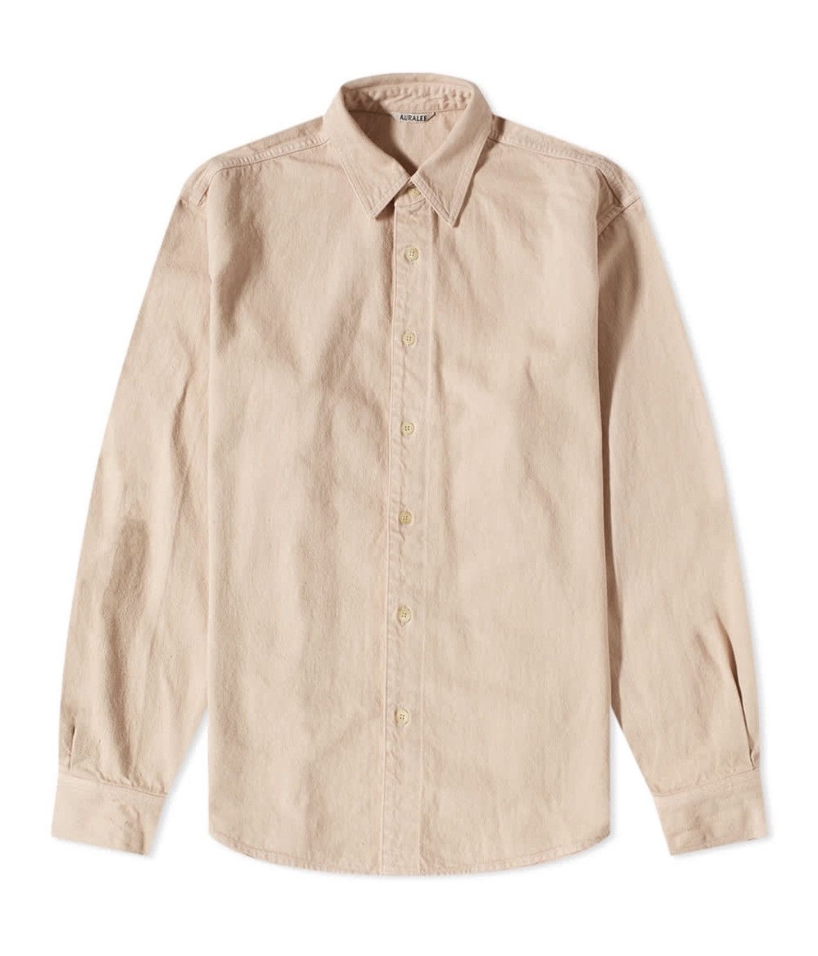 Auralee AURALEE BOTANICAL DYED SELVEDGE DENIM SHIRT NATURAL