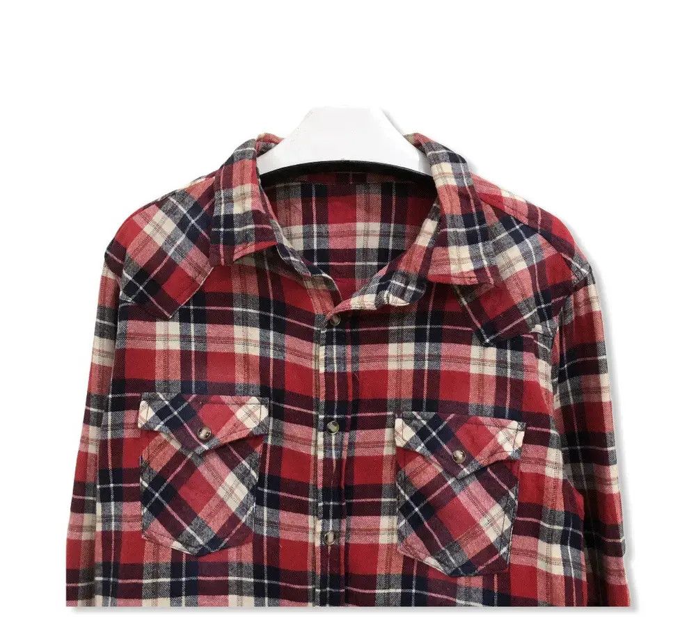 Flannel × Japanese Brand Japanese Brand Cook Jeans Plaid Tartan Flannel Shirt 👕 Size US S / EU 44-46 / 1 - 2 Thumbnail