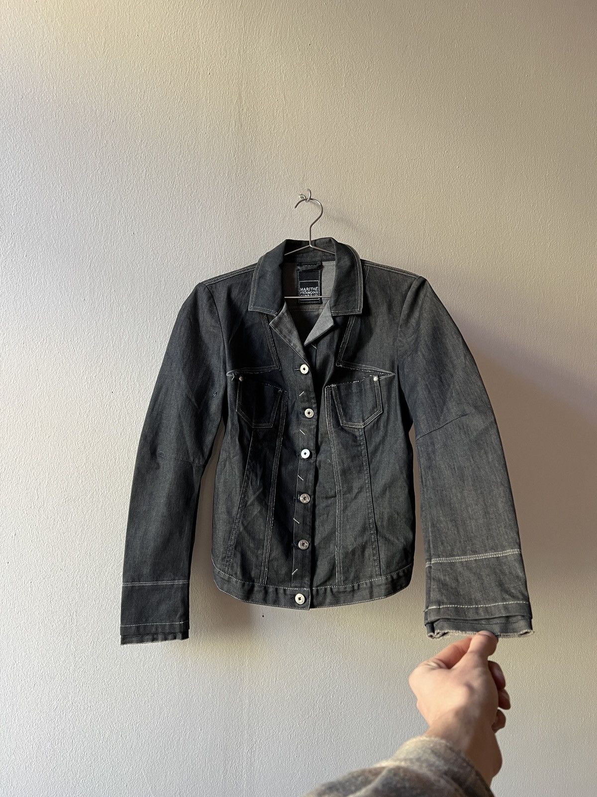 Marithe + Francois Girbaud Marithe Francois Girbaud Avant Garde Navy Blazer Jacket Size S / US 4 / IT 40 - 5 Thumbnail