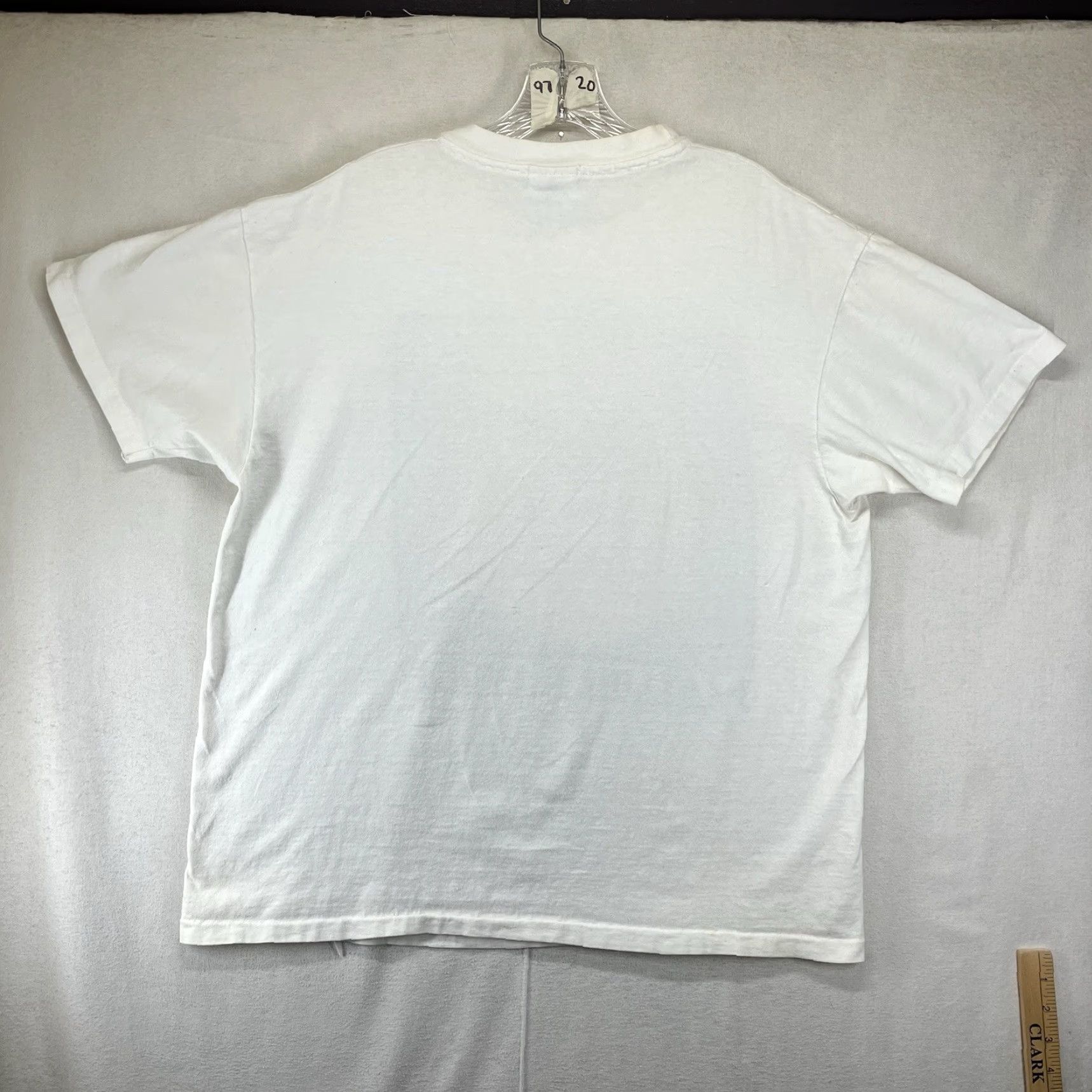 Anvil VINTAGE Lion Portrait Shirt Mens L White 90s Anvil HUMAN I TEE Single Stitch Crew Neck Short Sleeve Cotton Logo T-Shirt Size US L / EU 52-54 / 3 - 2 Thumbnail