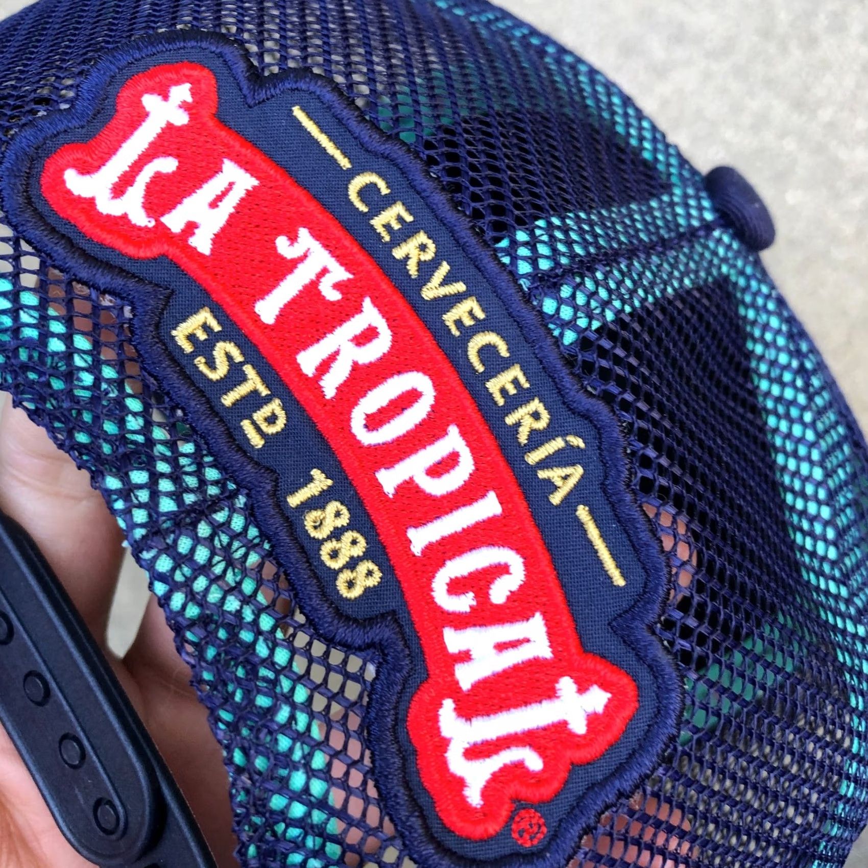 Logo 7 DYC Cerveceria La Tropical Trucker Hat Men's Miami Florida Cap Logo Blue Cap Trucker Hat Adjustable One Size Men Blue Logo Magnetic Back? Size ONE SIZE - 6 Thumbnail