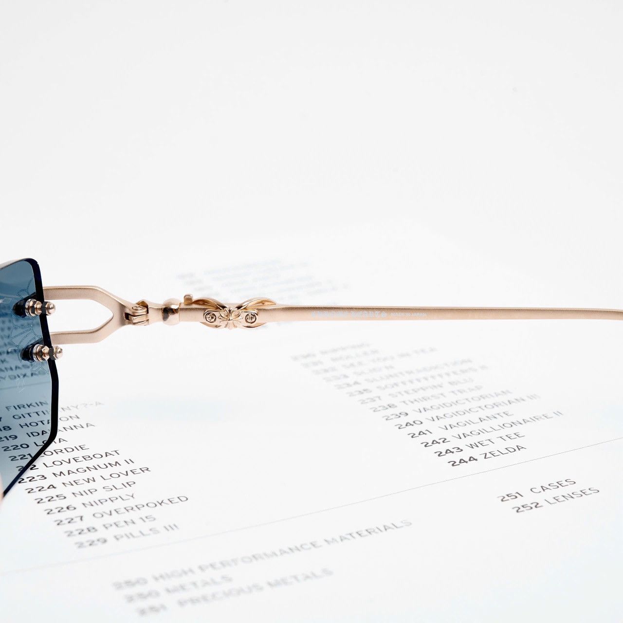 Chrome Hearts CHROME HEARTS LORDIE MATTE GOLD PLATED SUNGLASSES Size ONE SIZE - 4 Thumbnail