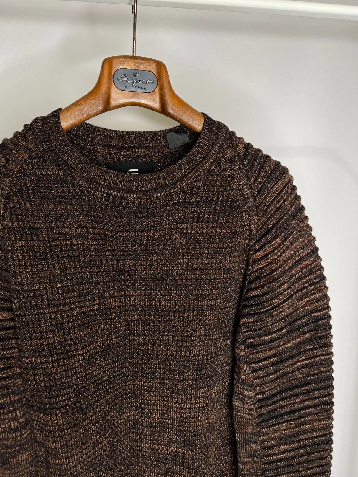 G-Star G-Star RAW Suzaki R Knit Tapered Brown Melange Sweater Size US L / EU 52-54 / 3 - 4 Thumbnail