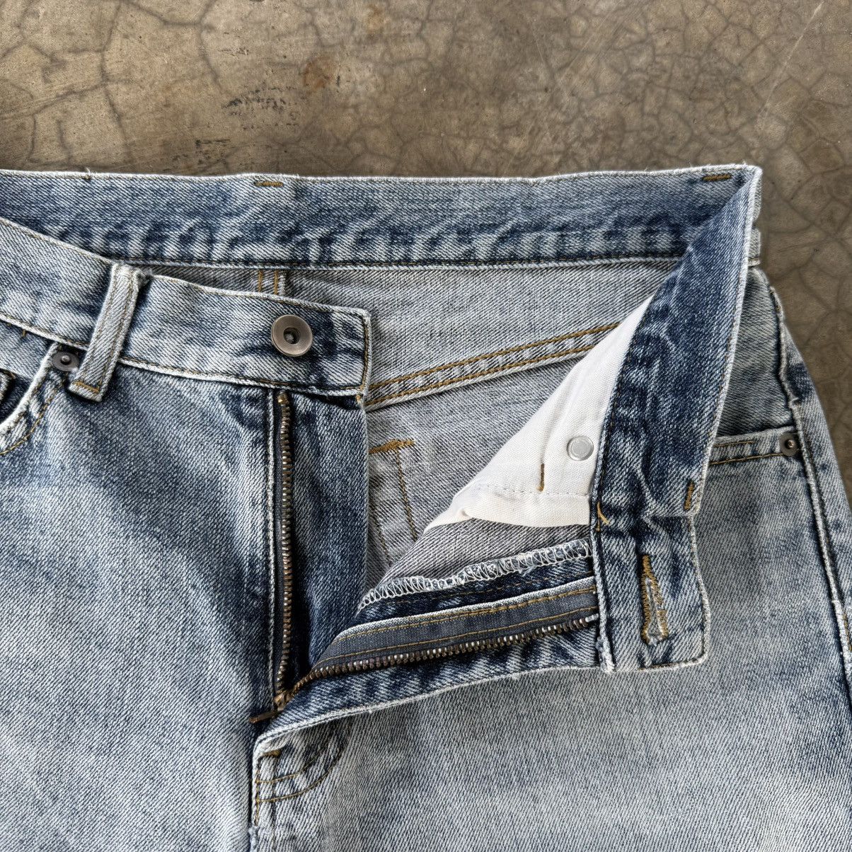 Japanese Brand W30x32 Vintage Japanese Faded Blue Ripped Denim Jean Size US 30 / EU 46 - 8 Thumbnail