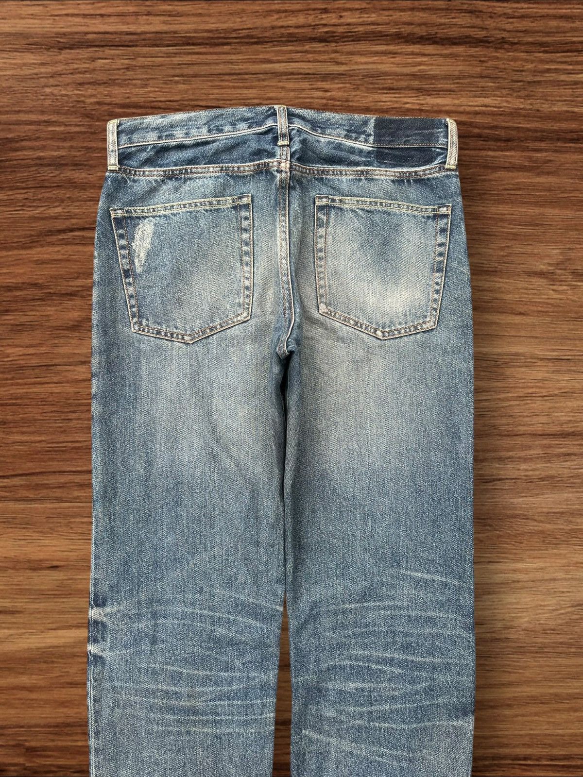 Japanese Brand Vintage Japanese Brand GU Distress Frayed Leg Blue Wash Jean Size US 32 / EU 48 - 5 Thumbnail
