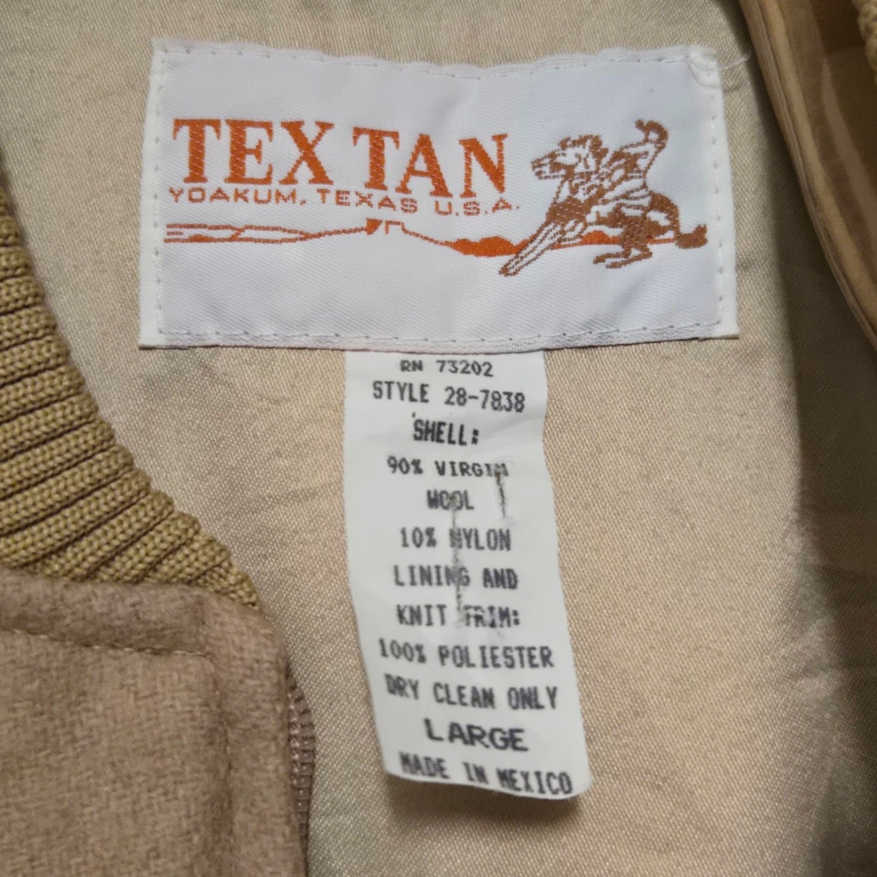 Vintage VINTAGE Tex Tan Western Bomber Jacket L Men Wool Tan USA Size US L / EU 52-54 / 3 - 2 Thumbnail