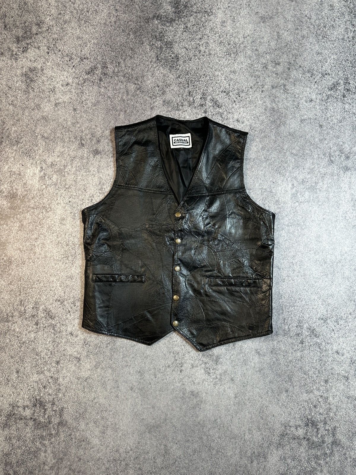 Vintage Y2K Vintage Leather Vests Streetwear Style Casual Rare USA M Size US M / EU 48-50 / 2 - 1 Thumbnail