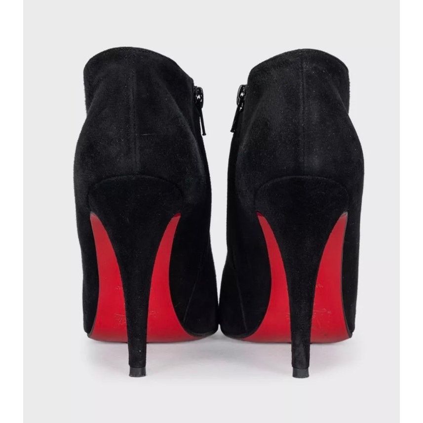 Christian Louboutin Christian Louboutin Black Suede Ankle Boots - Size 39 Size US 8 / IT 38 - 4 Thumbnail