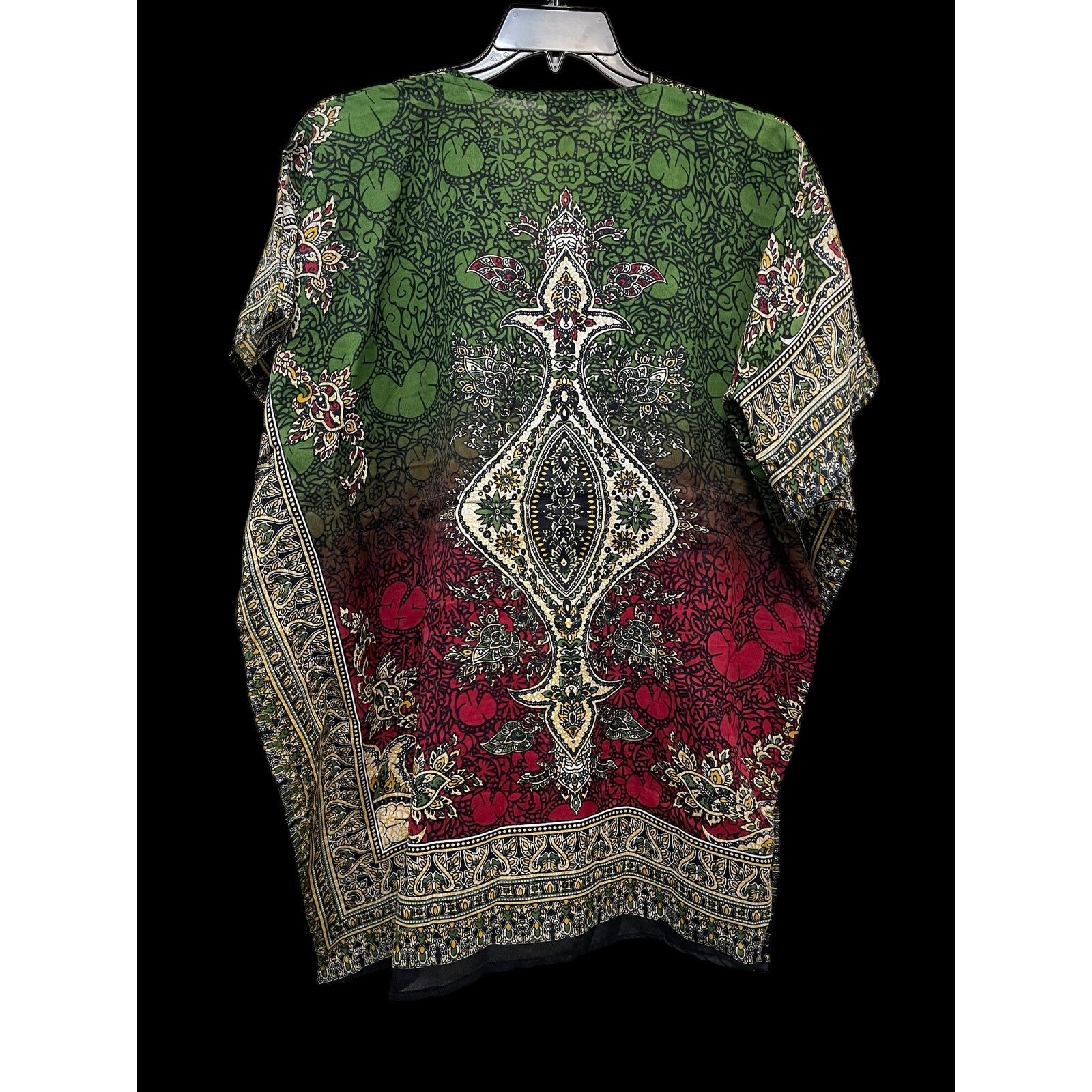 Unknown London Royal Paisley Blouse Top Shirt One Size Multicolored Boho Size ONE SIZE - 2 Thumbnail