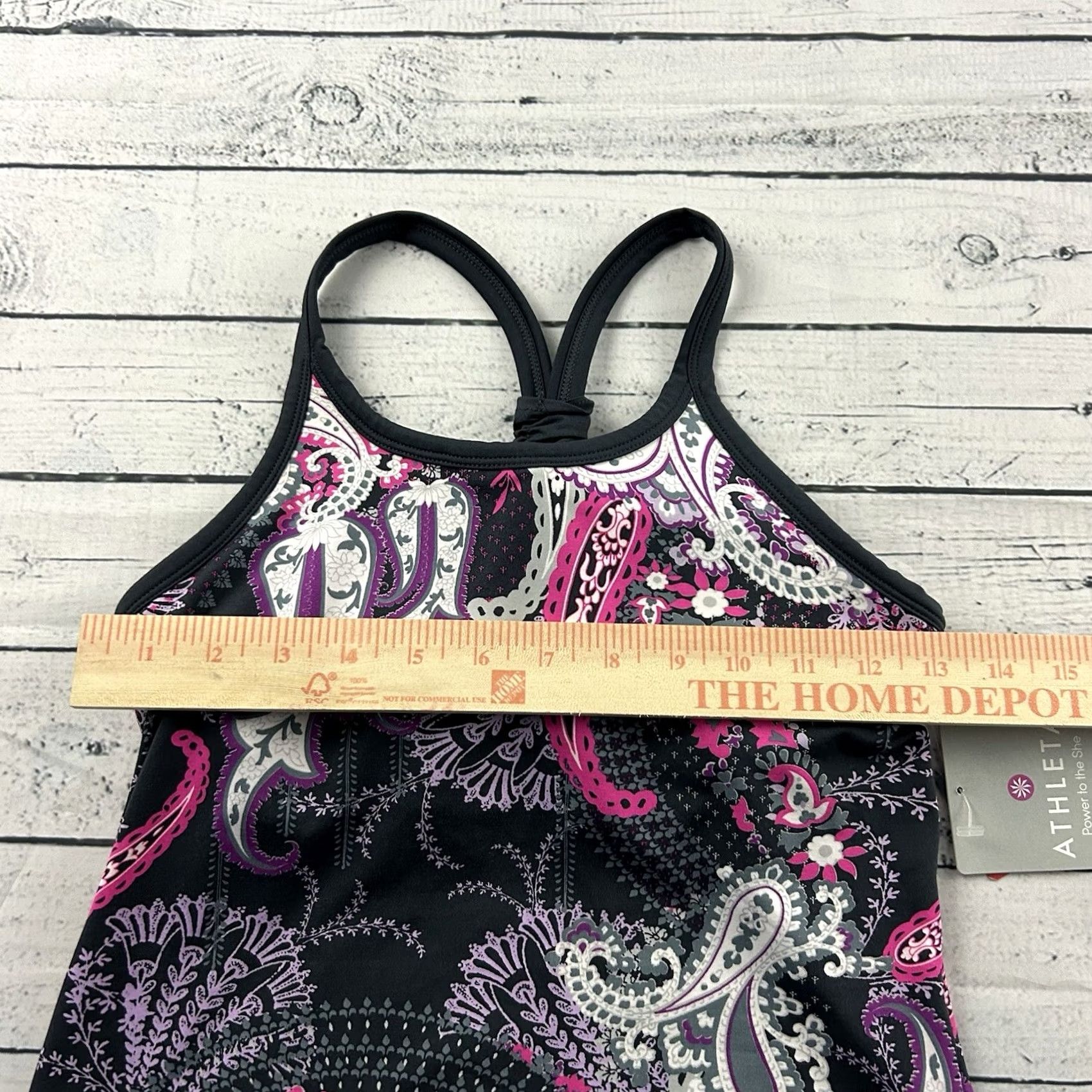 Athleta Athleta Pavitra Sleeveless Floral Racerback Athletic Top Womens XS Gray Size XS / US 0-2 / IT 36-38 - 3 Thumbnail