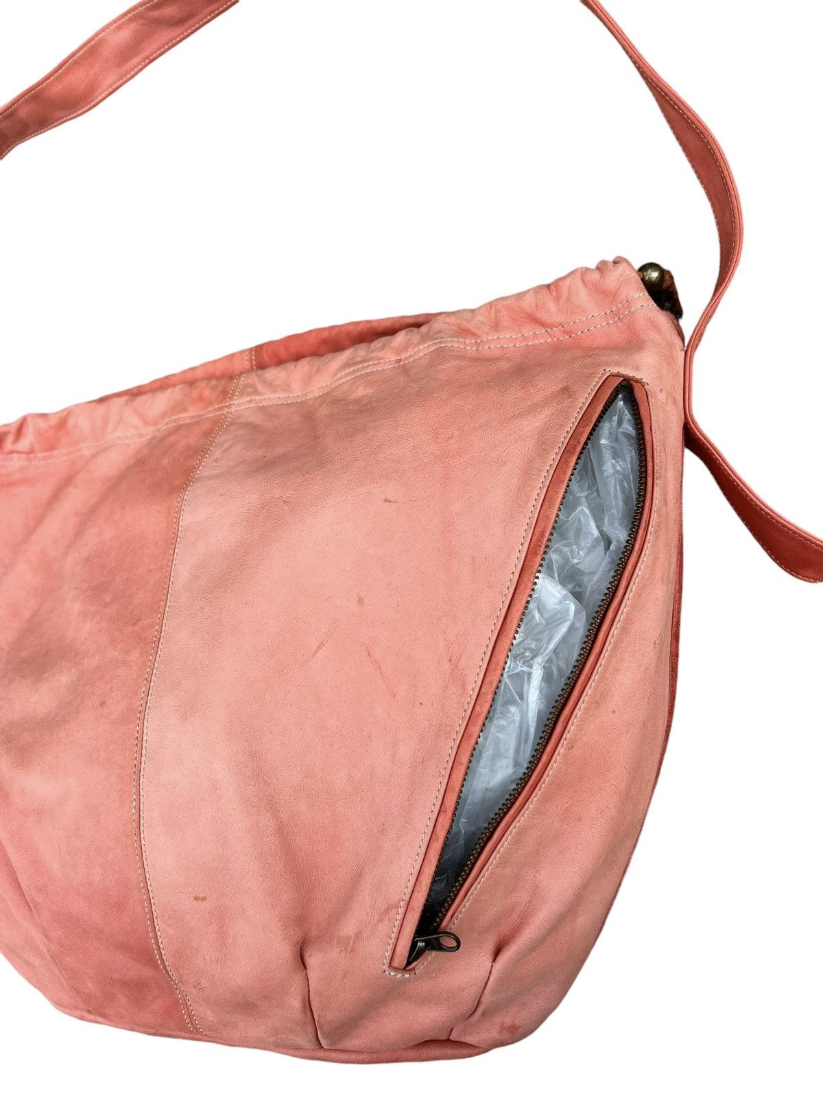 Leather Vintage Petit Ami Japan Faded Patina Leather Huge Bag Size ONE SIZE - 7 Thumbnail