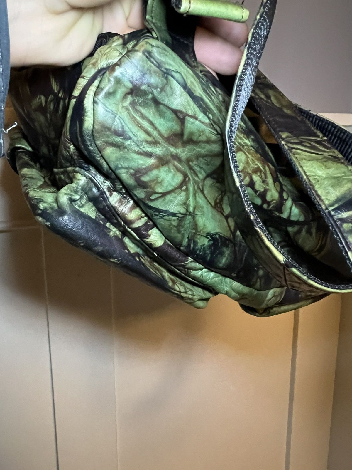 Jean Paul Gaultier Vintage 90s Jean Paul Gaultier Leather Camoflage Backpack Size ONE SIZE - 16 Thumbnail