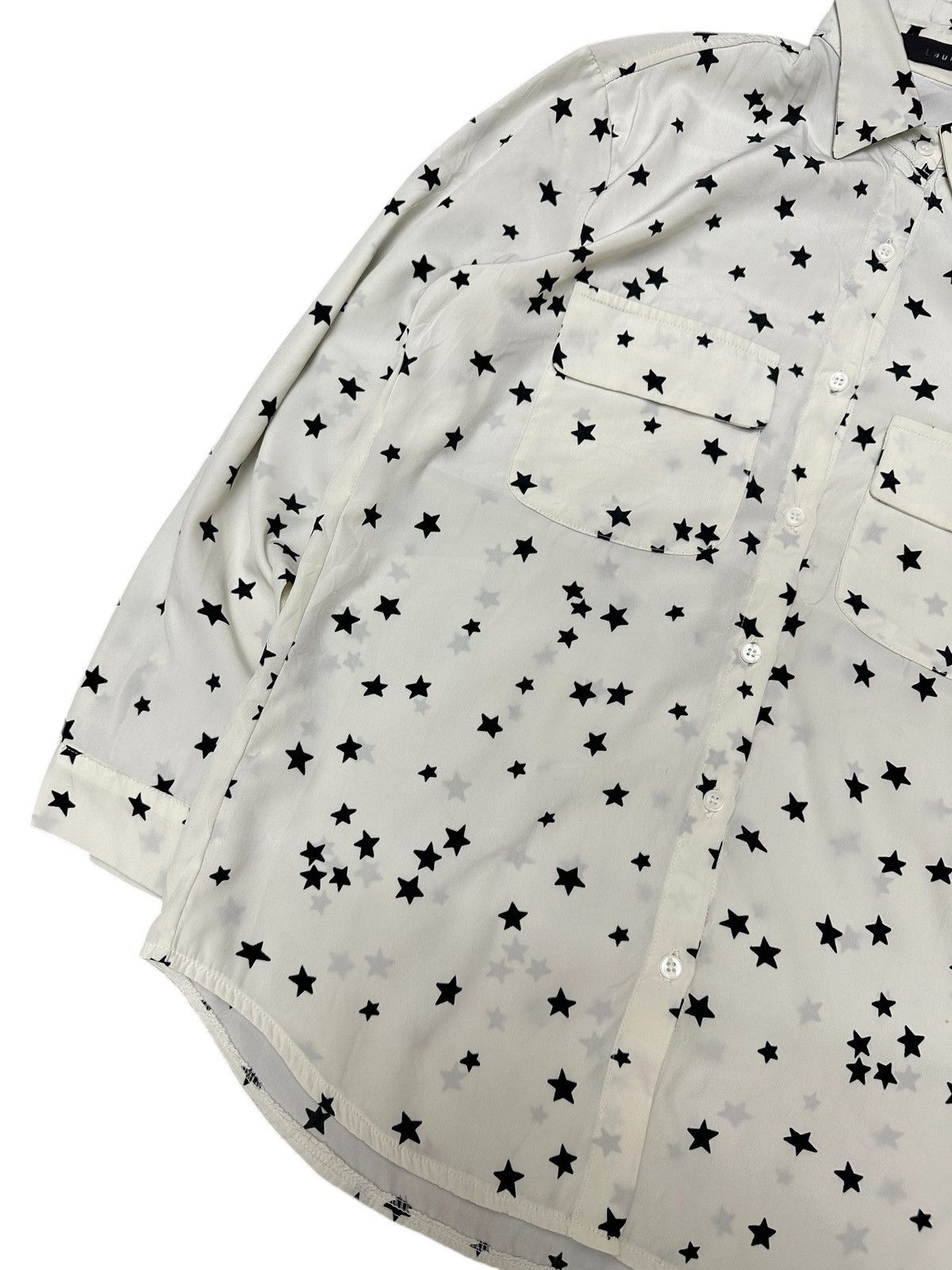 Issey Miyake 2000s LAUREN DOUBLE POCKET STARS DESIGN SHIRT BUTTON Size US M / EU 48-50 / 2 - 3 Thumbnail