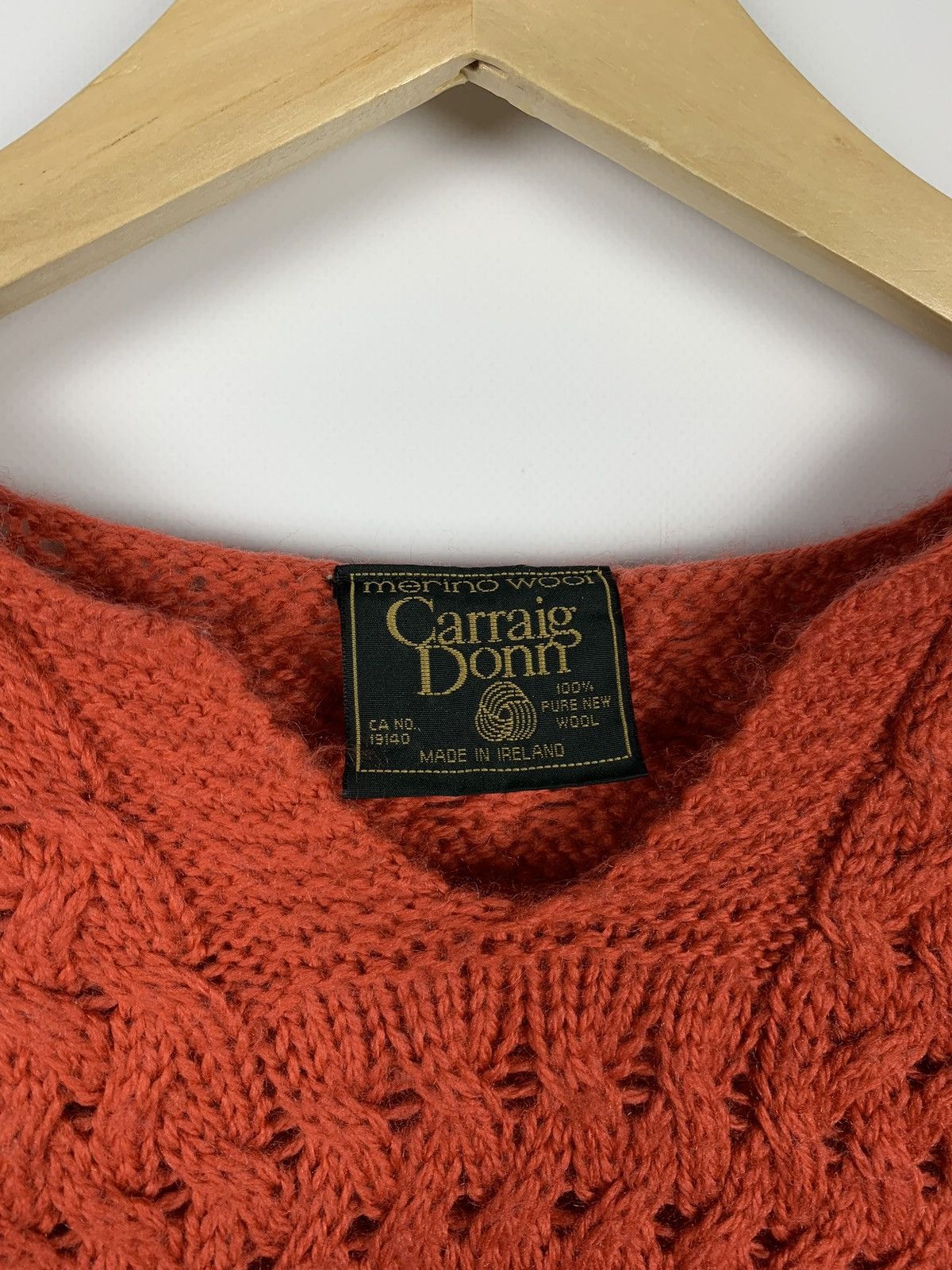 Carraig Donn Irish Carraig Donn Cable Knit Merino Wool Sweater Fisherma Size L / US 10 / IT 46 - 13 Thumbnail