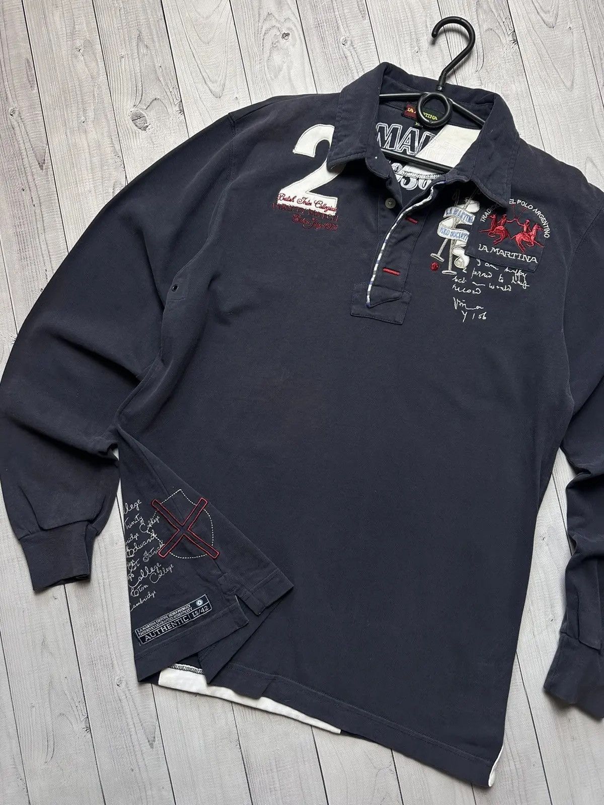 La Martina Vintage La martina rugby jersey L big logo number 2 Size US L / EU 52-54 / 3 - 2 Thumbnail