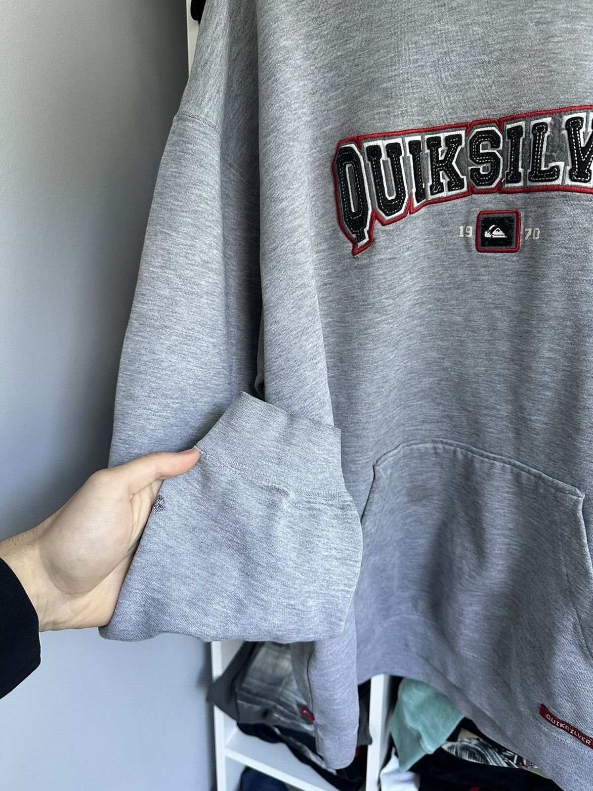 Quiksilver 🔥VINTAGE DISTRESSED QUIKSILVER SURF BAGGY HOODIE🔥 Size US M / EU 48-50 / 2 - 14 Thumbnail