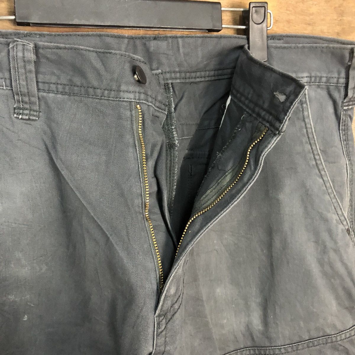Japanese Brand DL Even River Dark Blue Cargo Multipocket Pants #S2780 Size US 35 - 10 Thumbnail