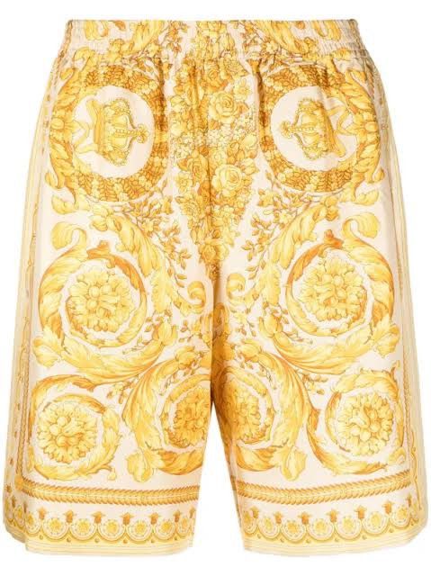Versace Versace gold print shorts Size US 32 / EU 48 - 1 Thumbnail