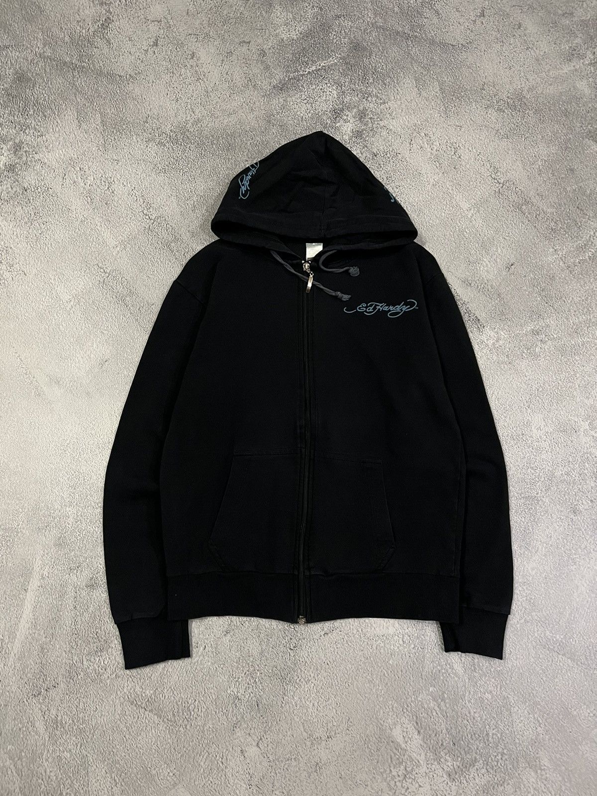 Ed Hardy Vintage Y2k Ed Hardy Skull ☠️ Big Logo Zip Hoodie 00’s Size S / US 4 / IT 40 - 3 Thumbnail