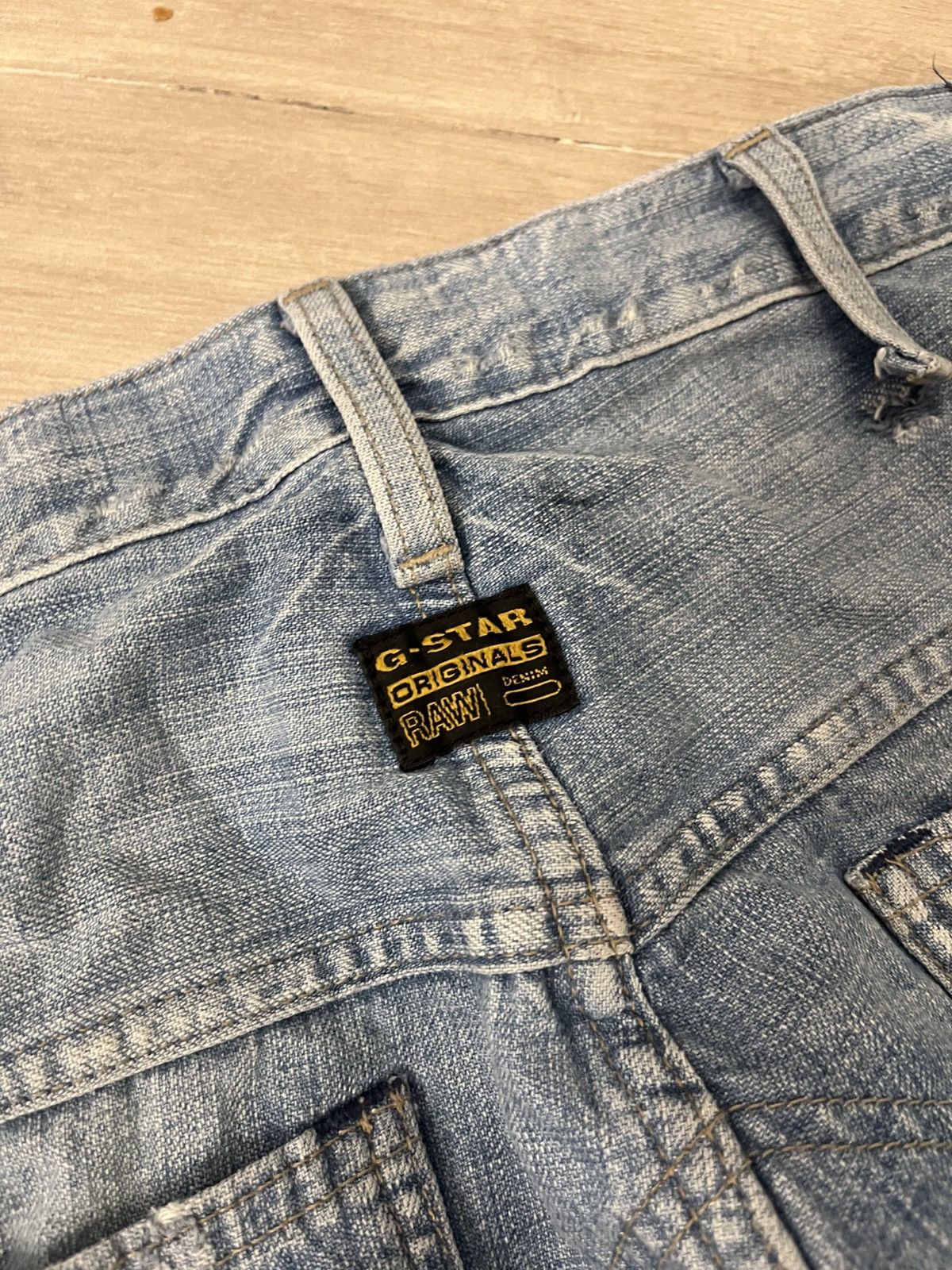 G-Star 🔥00'S G STAR DOUBLE KNEE WASHED RAW BAGGY FLARED JEANS Size US 36 / EU 52 - 10 Thumbnail
