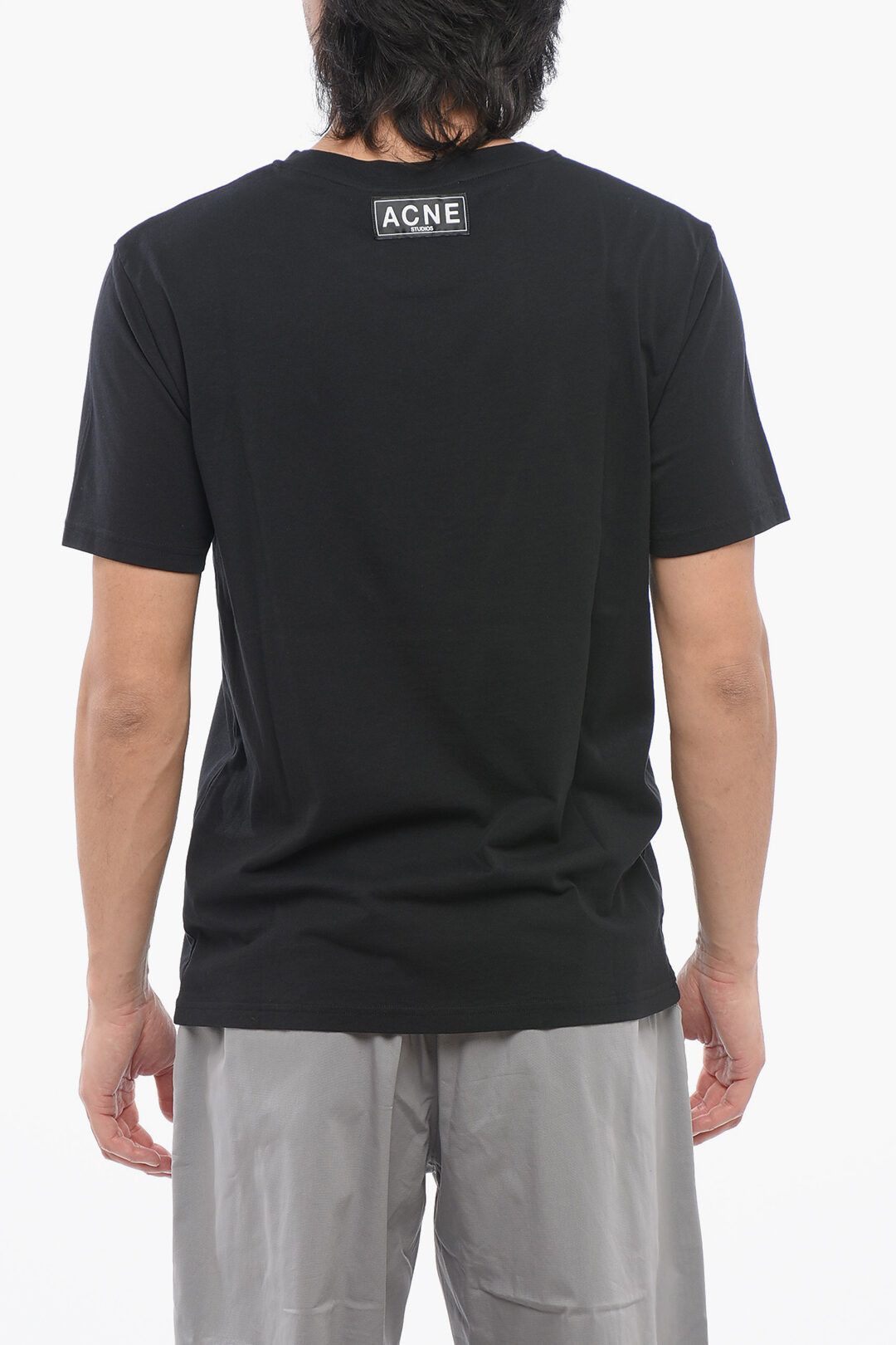 Acne Studios og1mm0325 Cotton Crewneck T-Shirt in Black Size US L / EU 52-54 / 3 - 2 Thumbnail