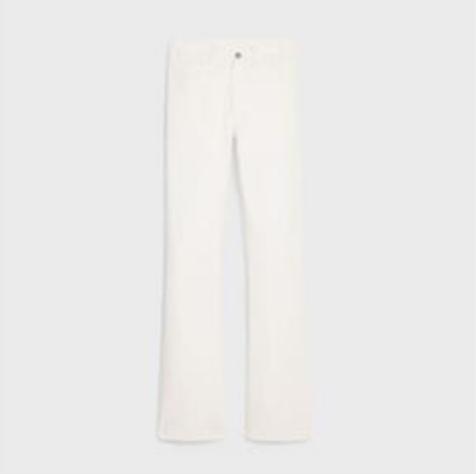 Celine o1w1db10525 2N3446 Dylan Flared Jeans in White Size US 33 - 1 Thumbnail