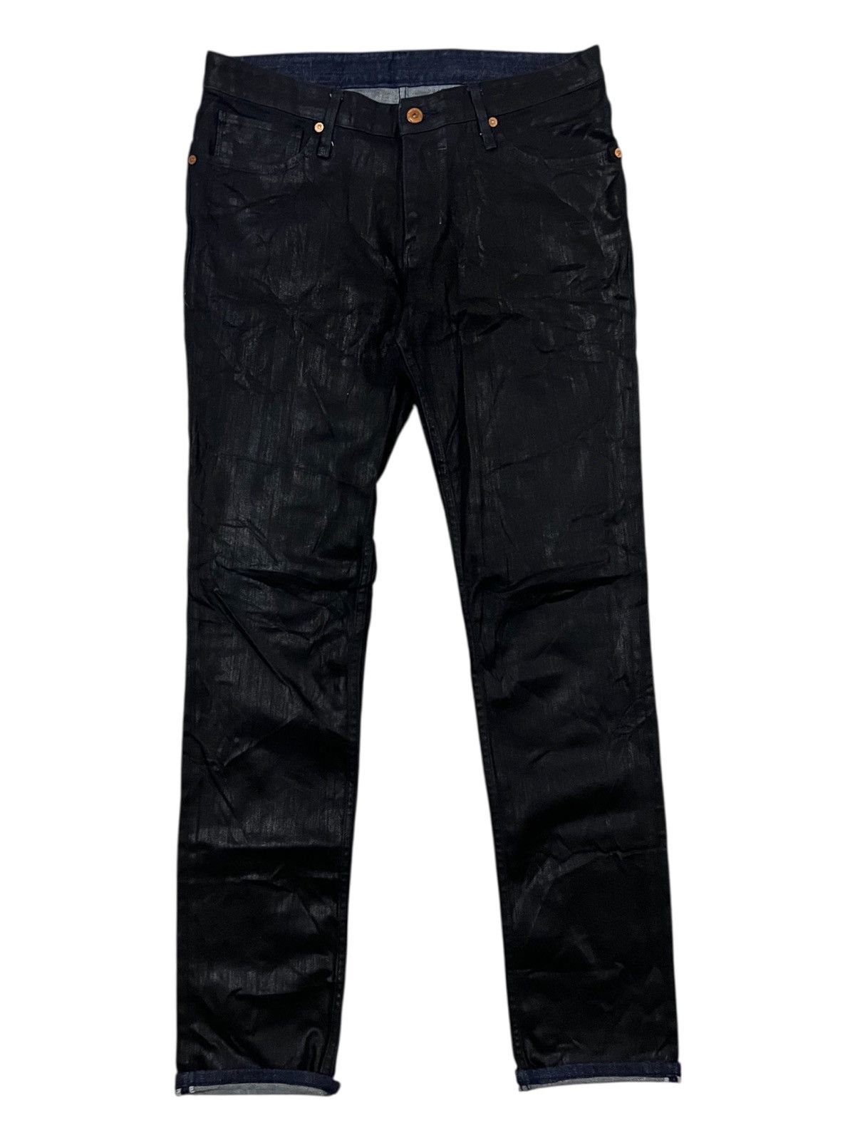 Oni Okayama Denim Dark Blue Indigo Waxed Dior Homme Denim Jeans Size US 32 / EU 48 - 2 Thumbnail