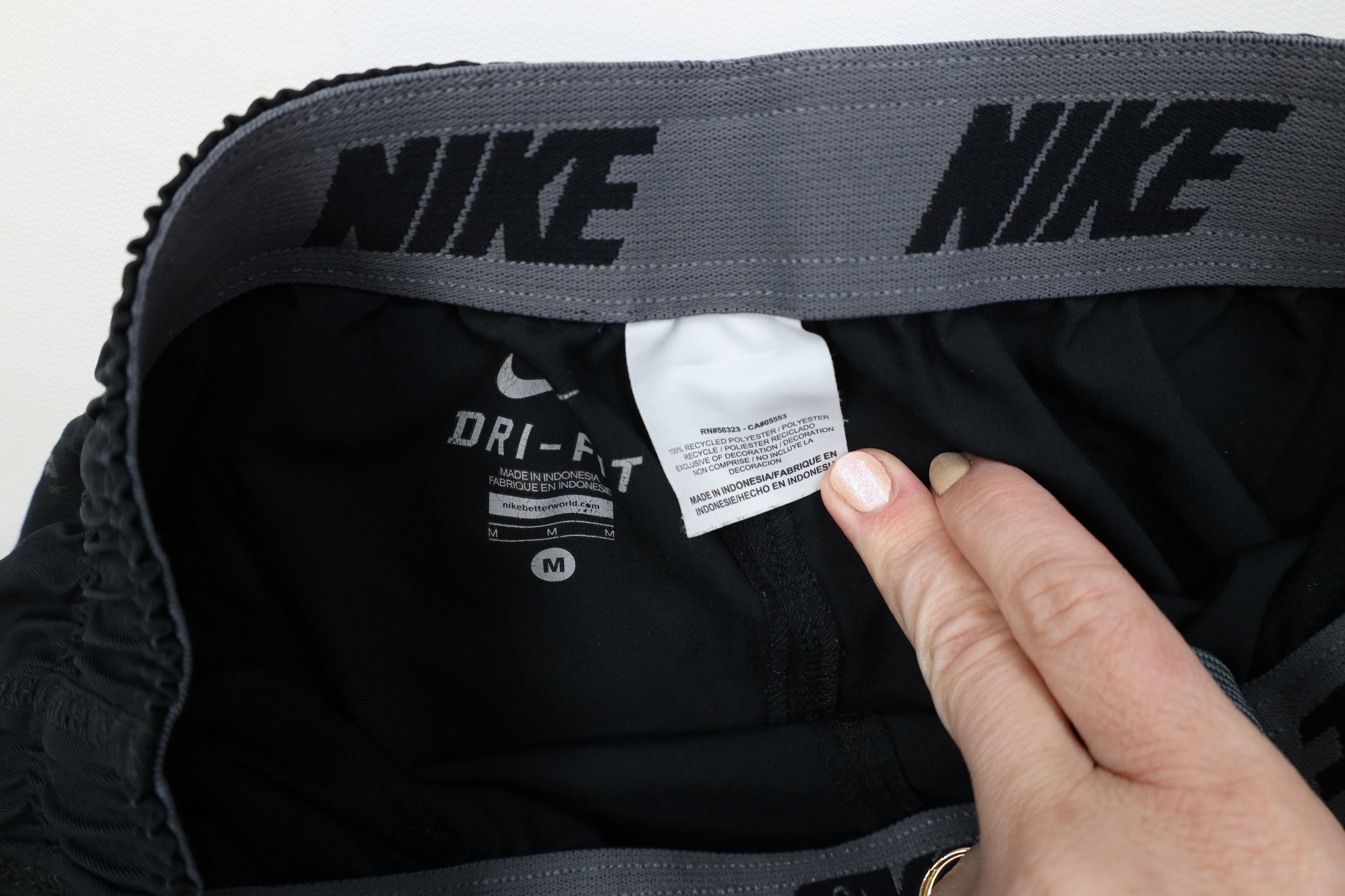 Nike Vintage Y2K Nike Distressed Wide Leg Pants Black Polyester Size US 34 / EU 50 - 10 Thumbnail