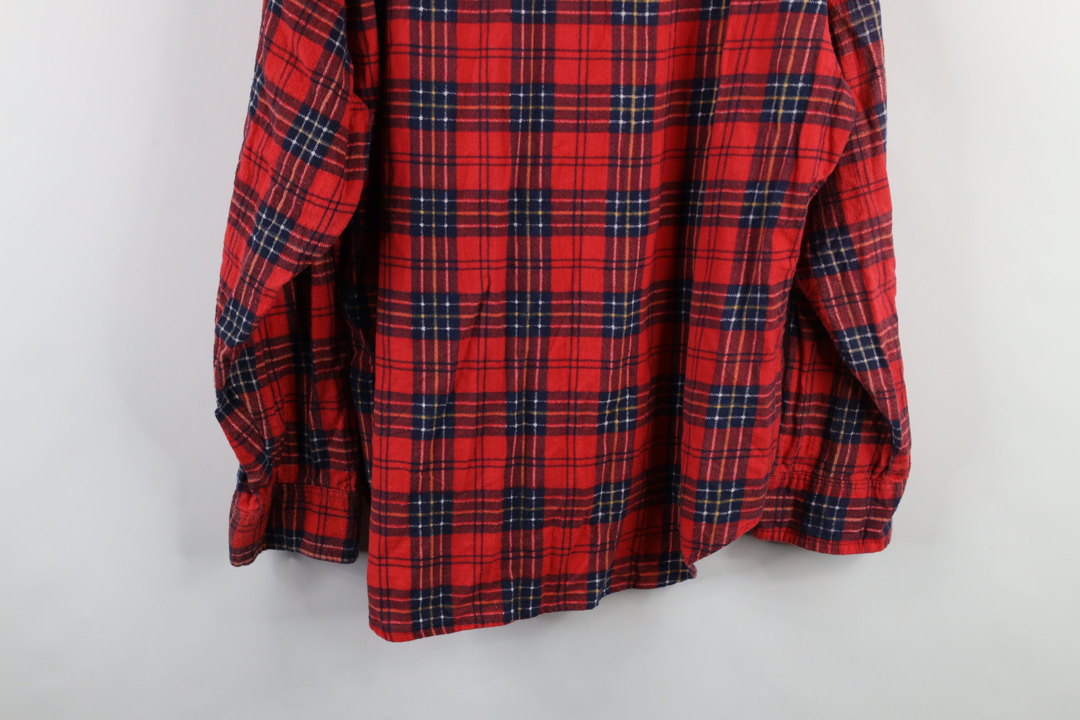Vintage Vintage 90s Streetwear Flannel Collared Button Shirt Plaid Size US XL / EU 56 / 4 - 12 Thumbnail