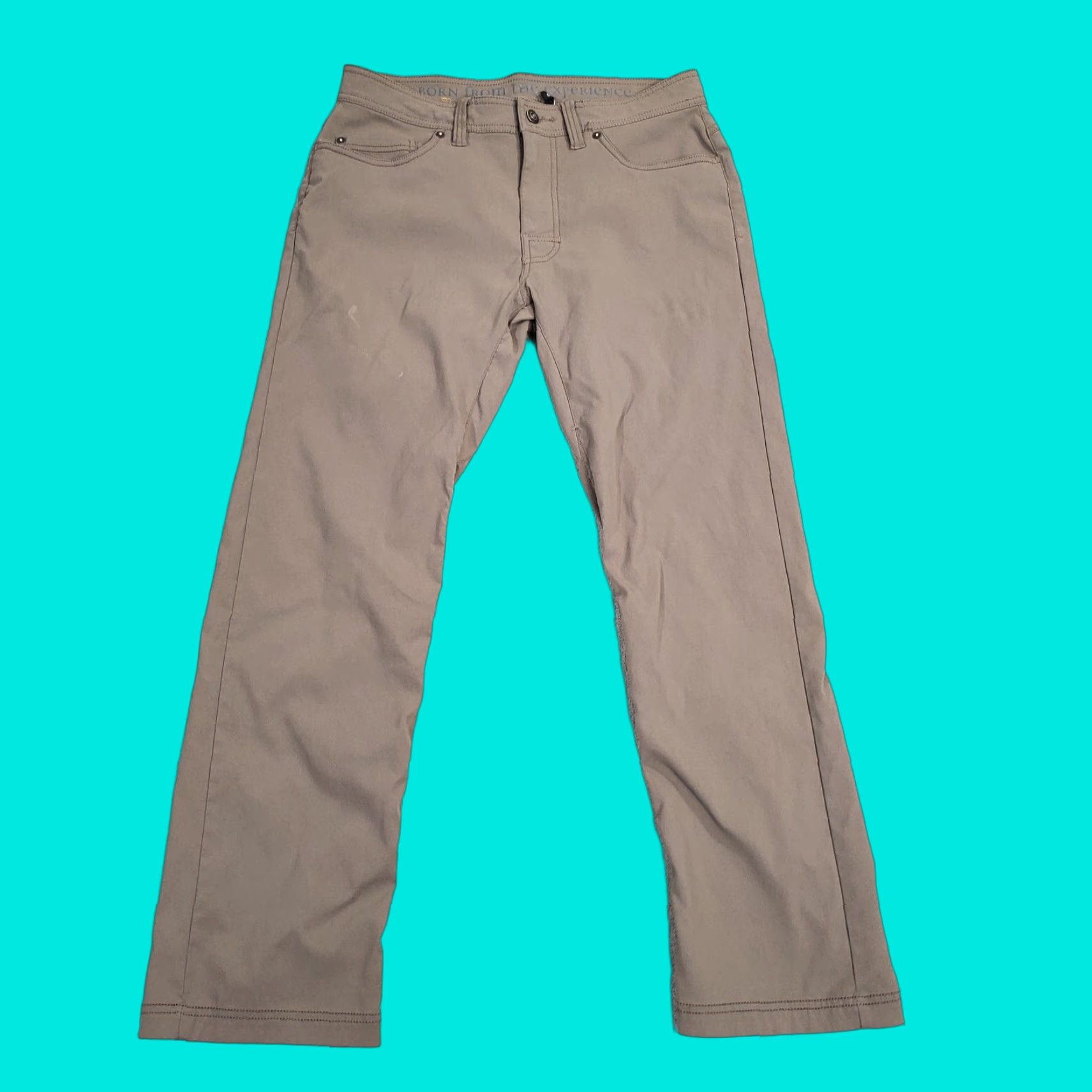 Prana PrAna Pants Mens 32x29 Green Slim Chino Straight Front Flat Front Nylon Spandex Pockets Casual Outdoor Hiking M4BN30312 Size US 31 - 1 Thumbnail